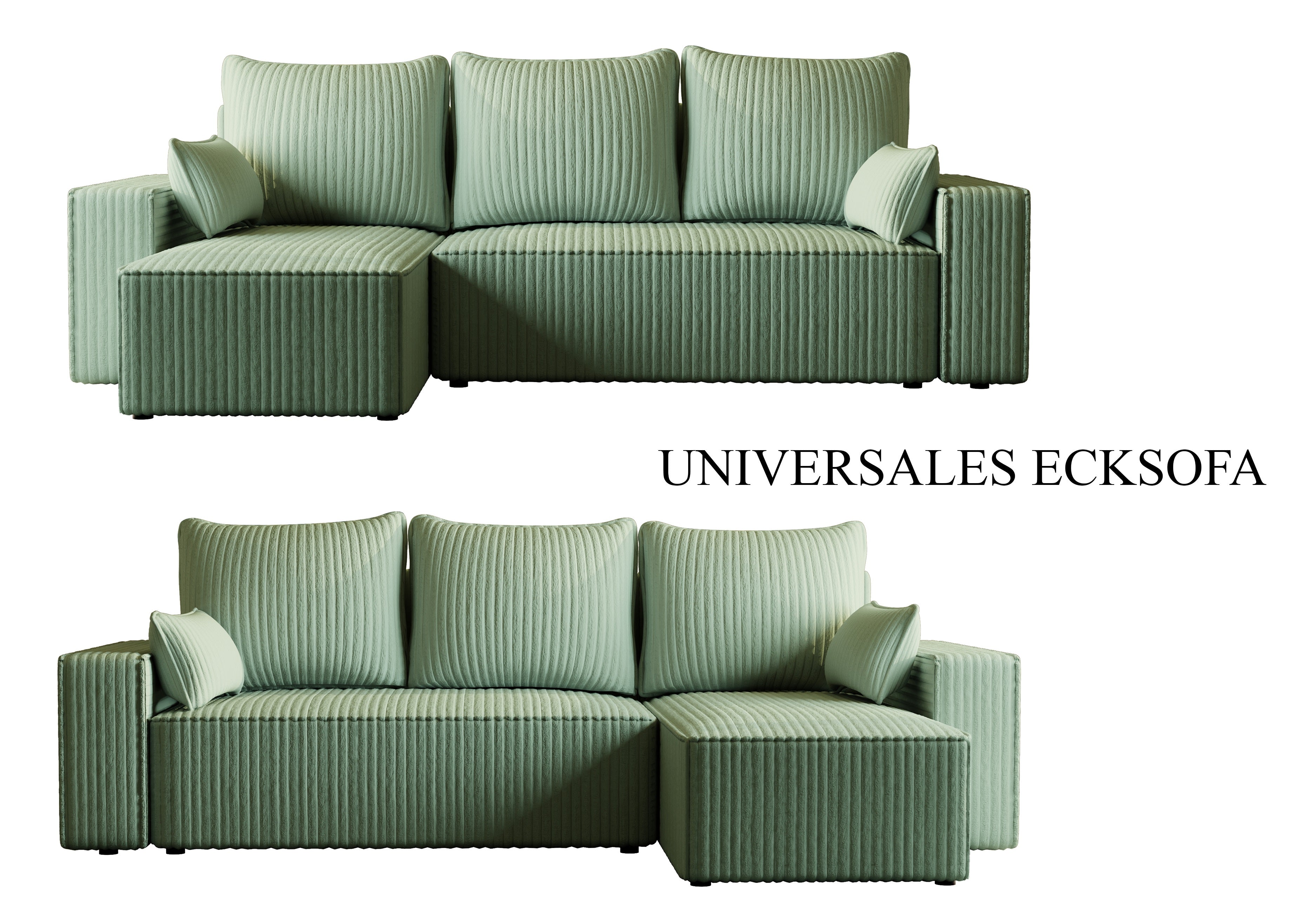 Ecksofa mit Schlaffunktion Tobi Cord Felipo