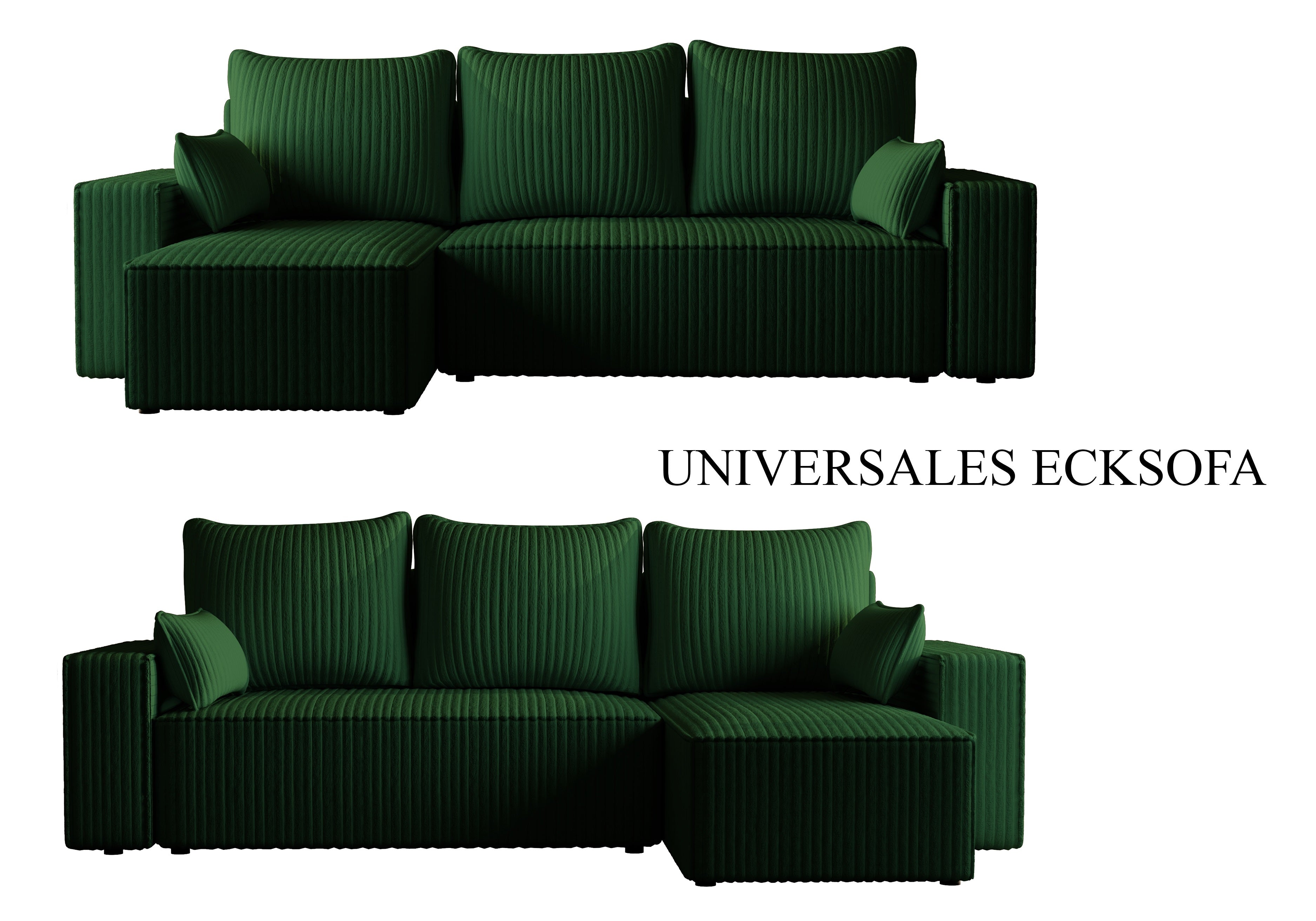 Ecksofa mit Schlaffunktion Tobi Cord Felipo