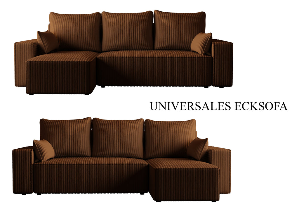 Ecksofa mit Schlaffunktion Tobi Cord Felipo