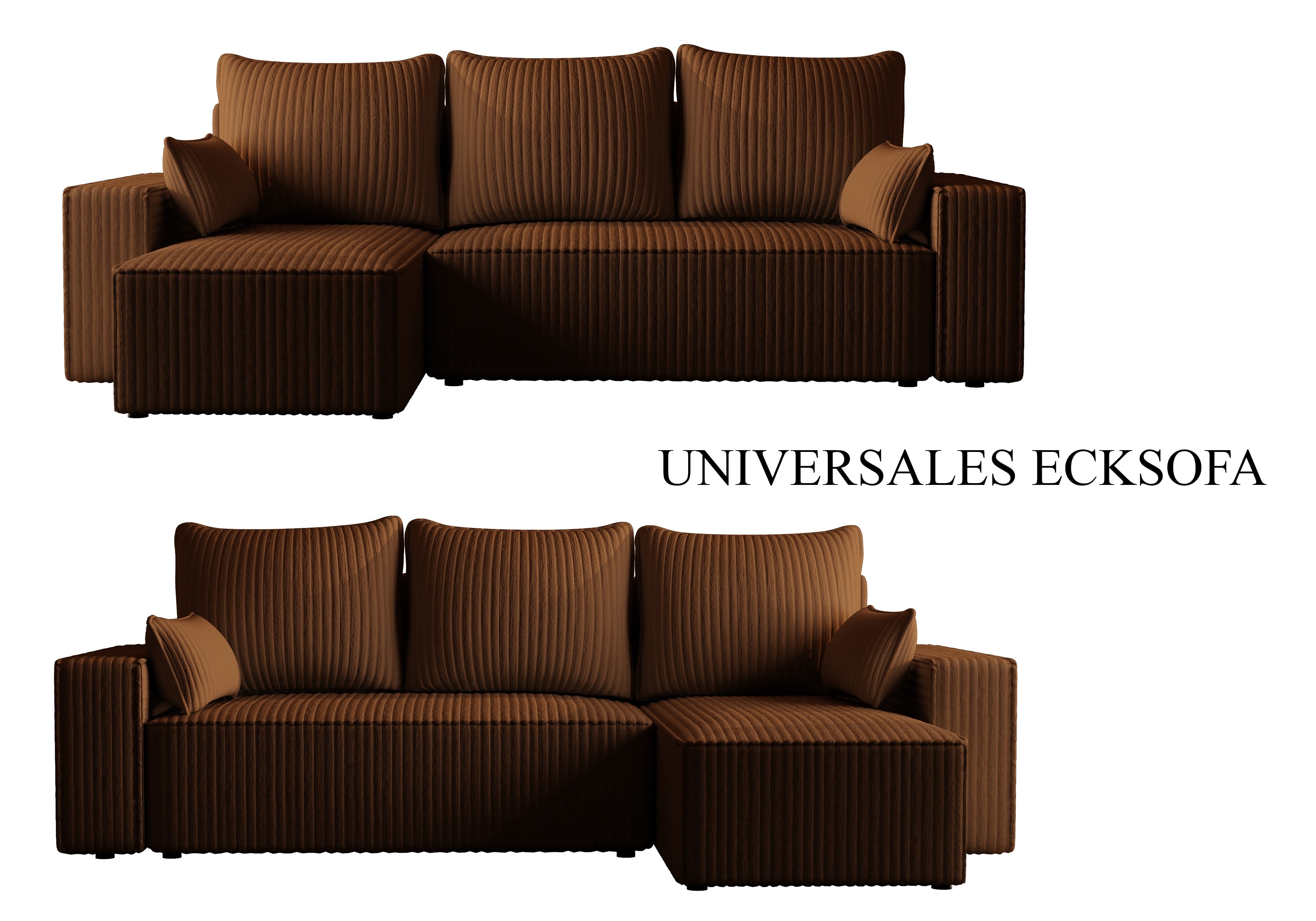 Ecksofa mit Schlaffunktion Tobi Cord Felipo