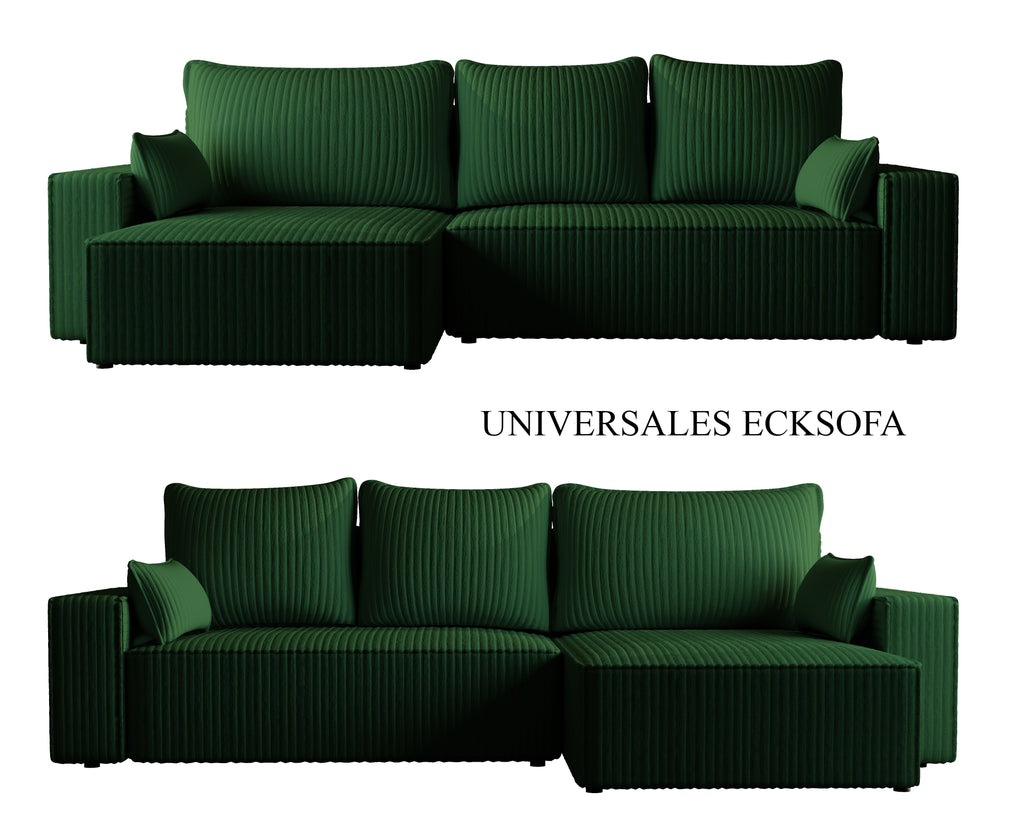 XL Ecksofa mit Schlaffunktion Tobi Cord Felipo