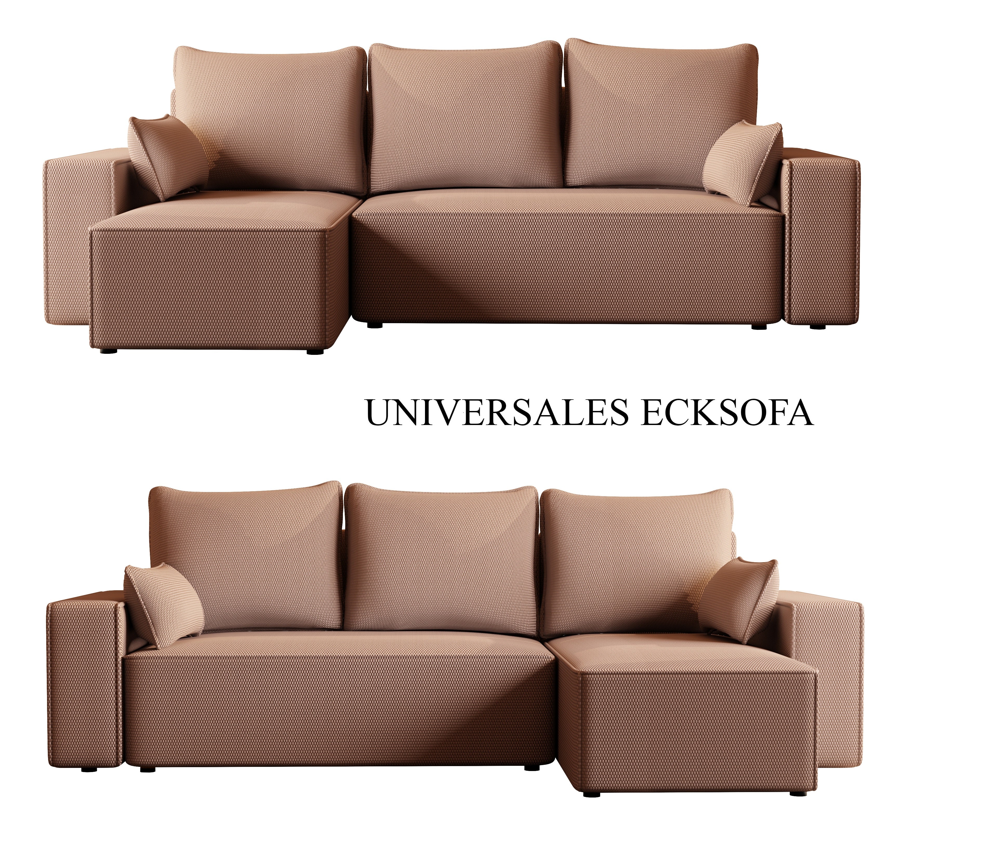 Ecksofa mit Schlaffunktion Tobi Cord Onega