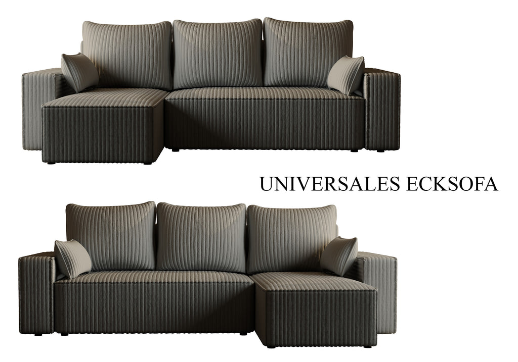 Ecksofa mit Schlaffunktion Tobi Cord Felipo