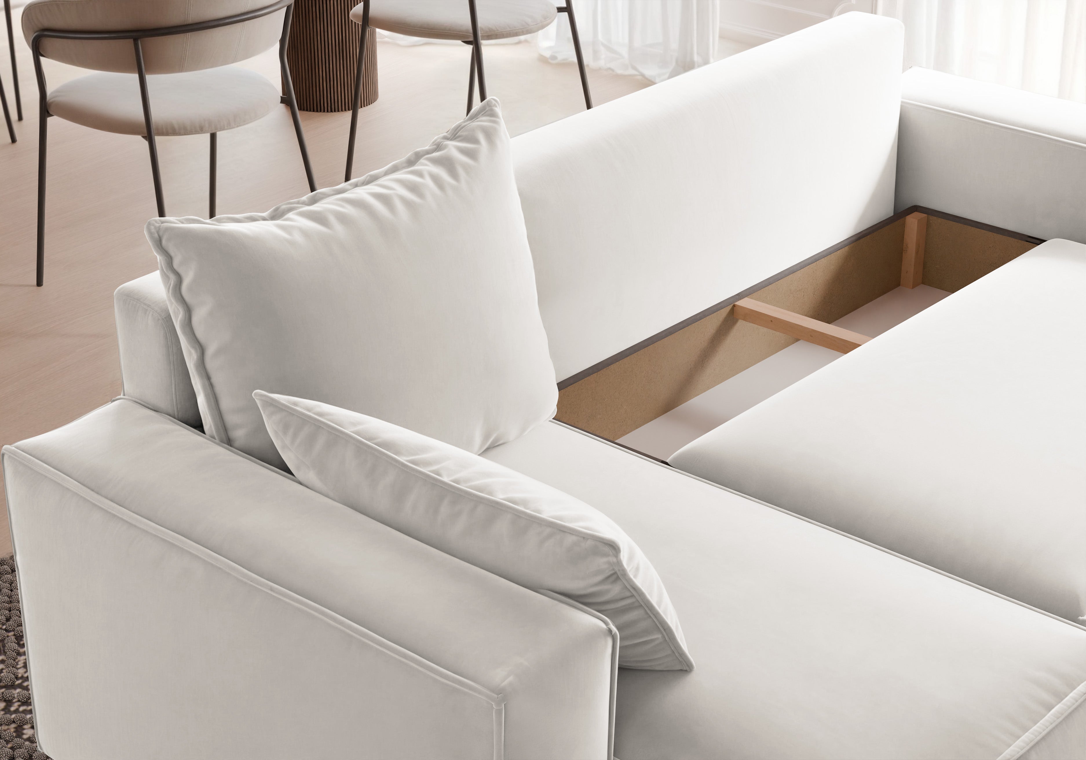 Ecksofa mit Schlaffunktion Tobi Velour