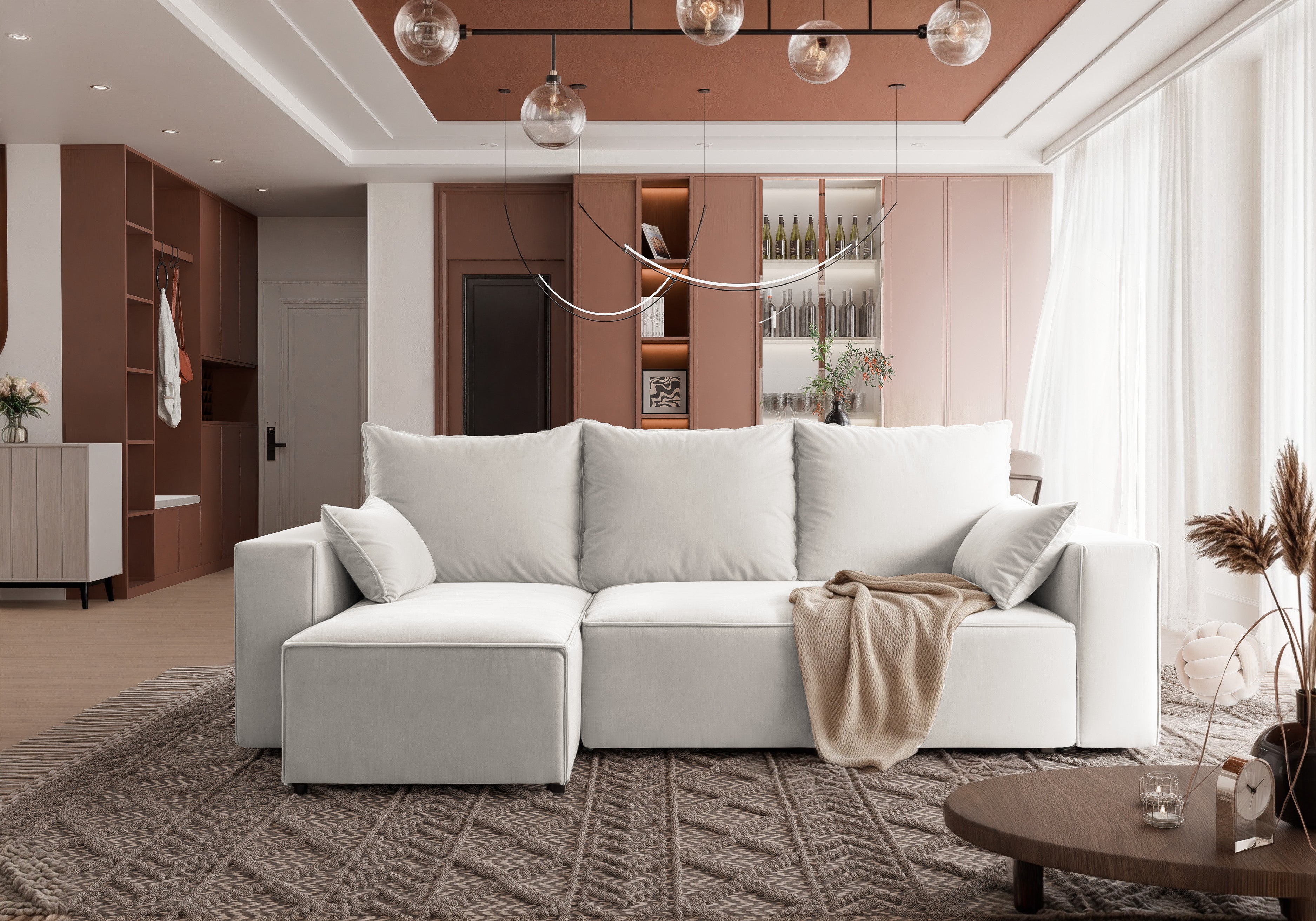 Ecksofa mit Schlaffunktion Tobi Velour