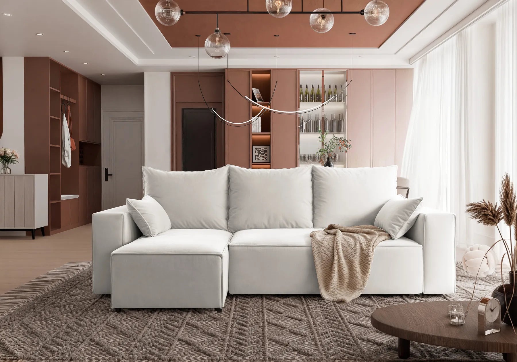 Ecksofa mit Schlaffunktion Tobi Velour