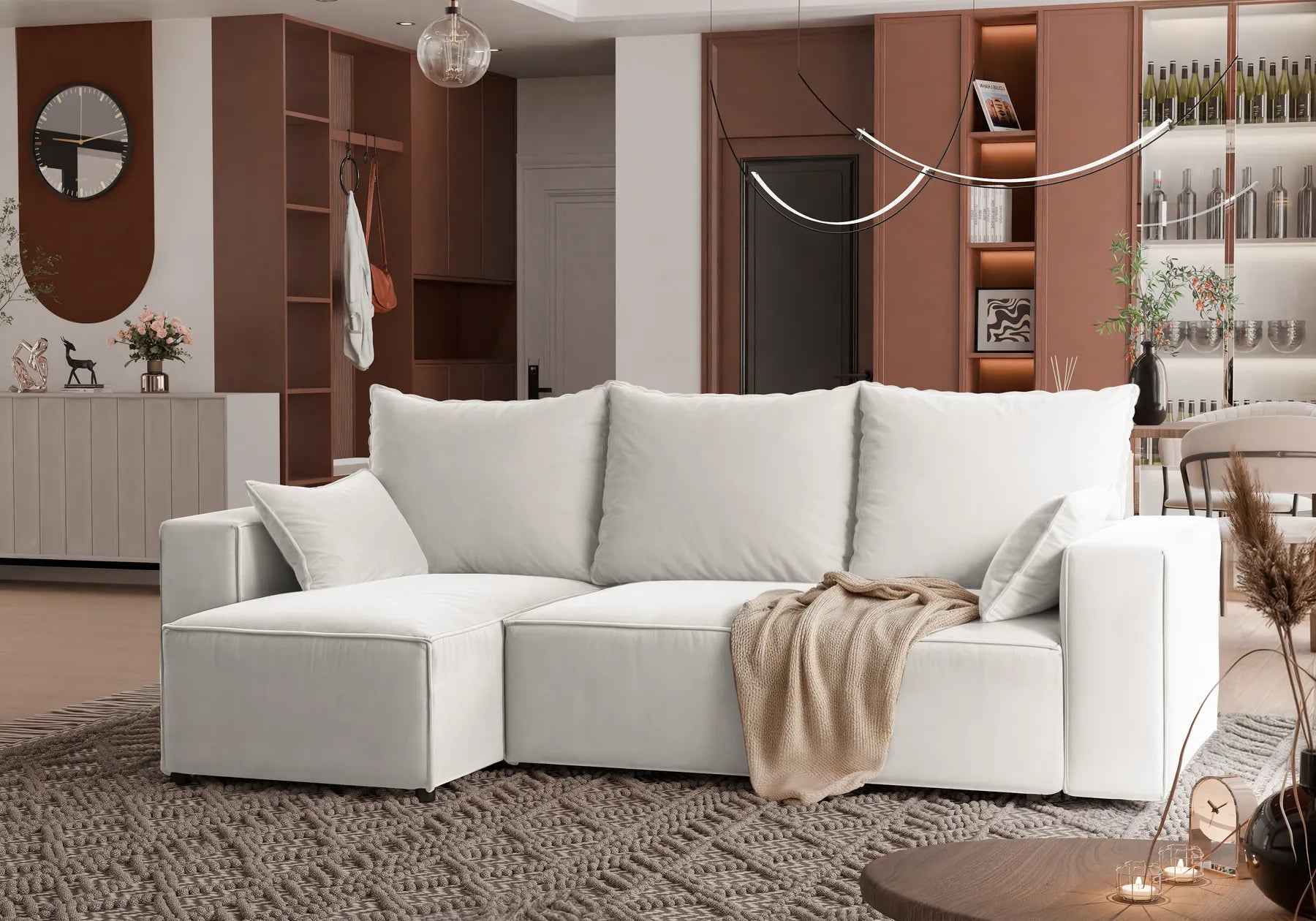 Ecksofa mit Schlaffunktion Tobi Velour