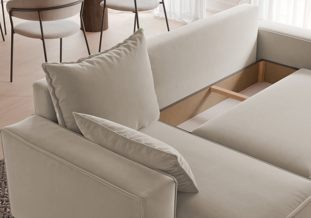 Ecksofa mit Schlaffunktion Tobi Velour