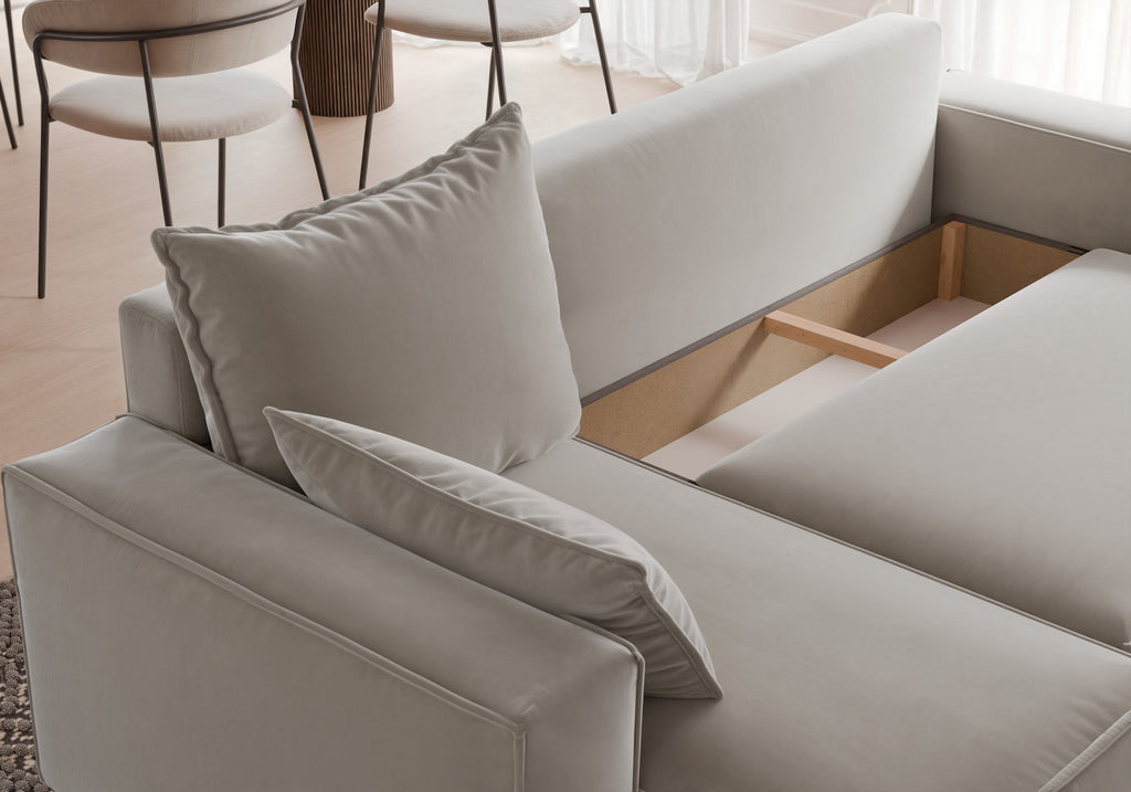 Ecksofa mit Schlaffunktion Tobi Velour