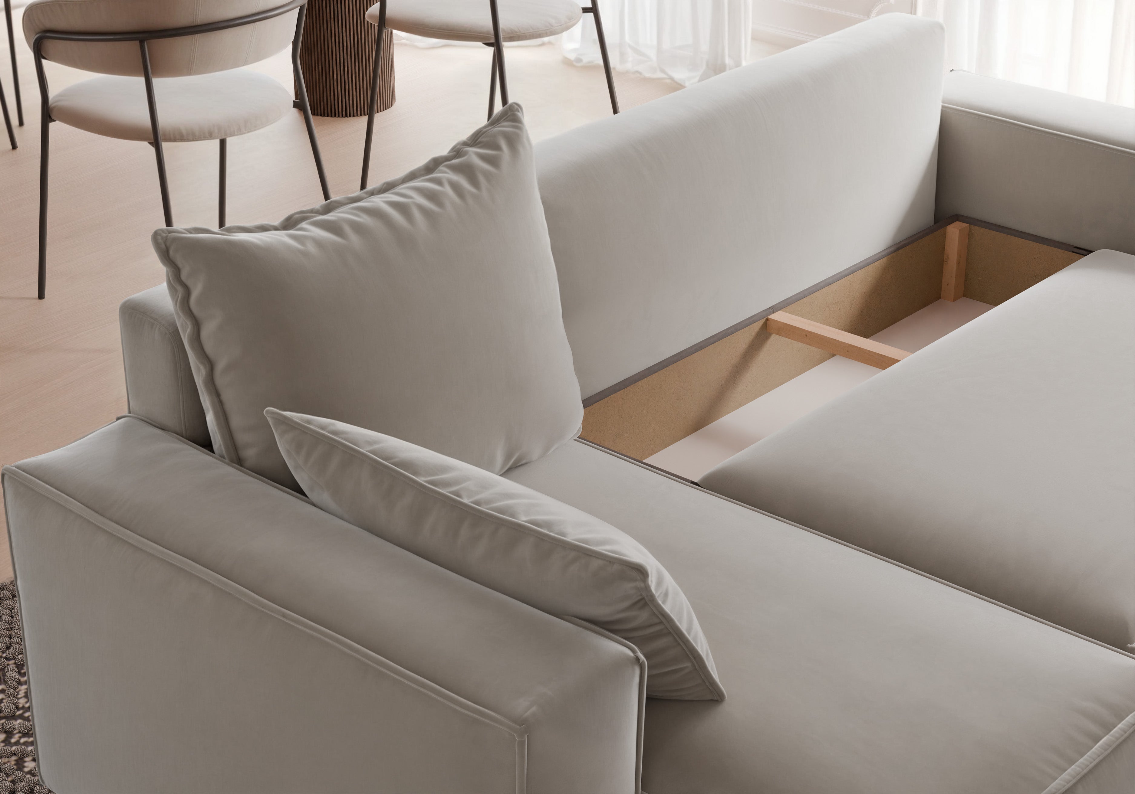 Ecksofa mit Schlaffunktion Tobi Velour