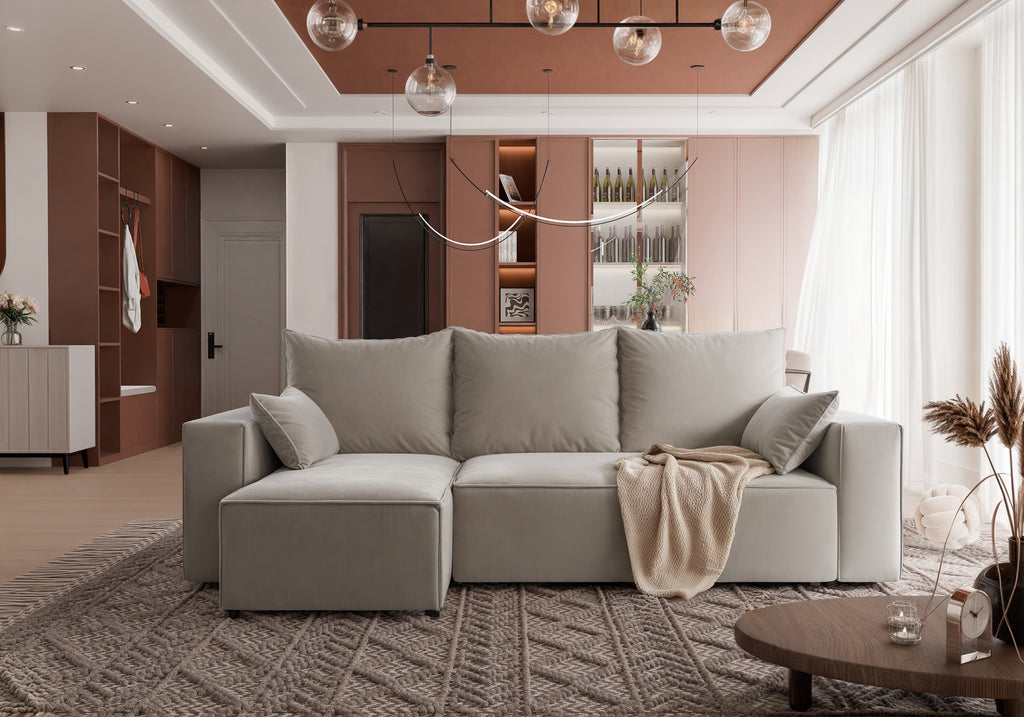 Ecksofa mit Schlaffunktion Tobi Velour