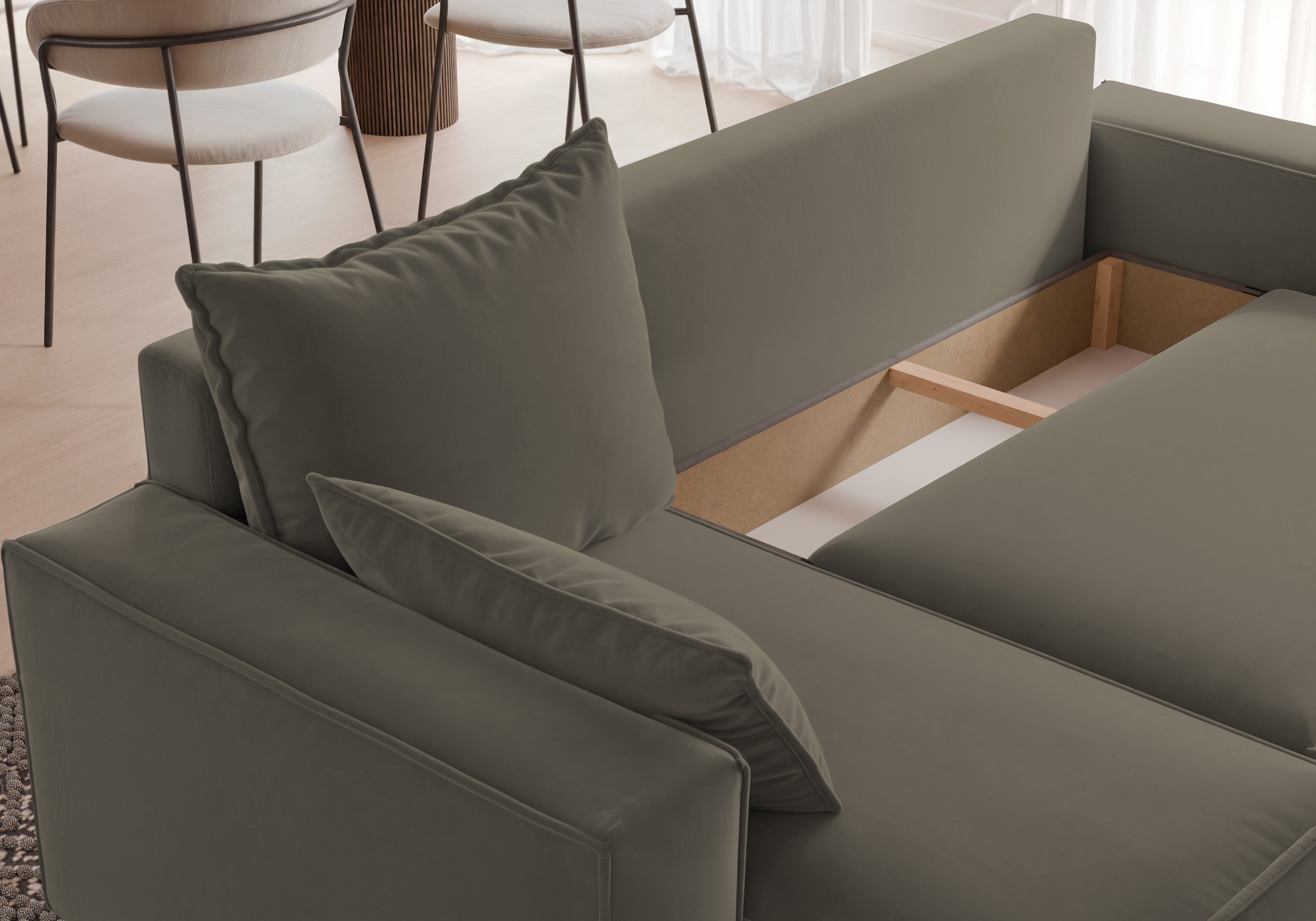 Ecksofa mit Schlaffunktion Tobi Velour