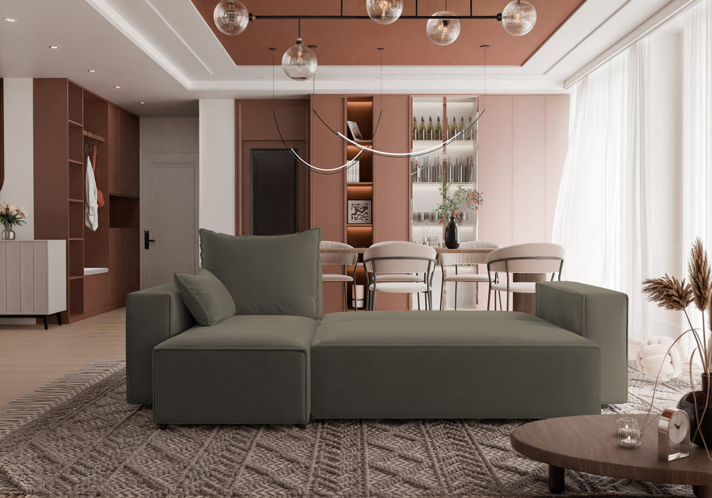 Ecksofa mit Schlaffunktion Tobi Velour