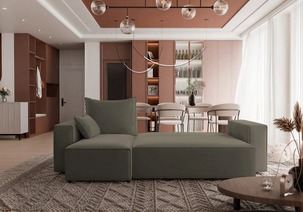 Ecksofa mit Schlaffunktion Tobi Velour