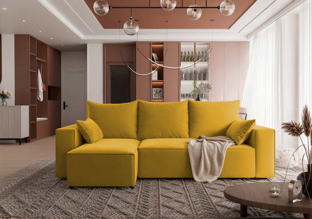 Ecksofa mit Schlaffunktion Tobi Velour