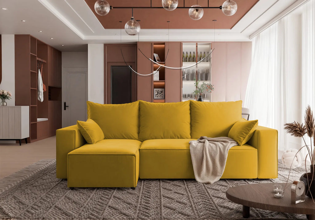 Ecksofa mit Schlaffunktion Tobi Velour