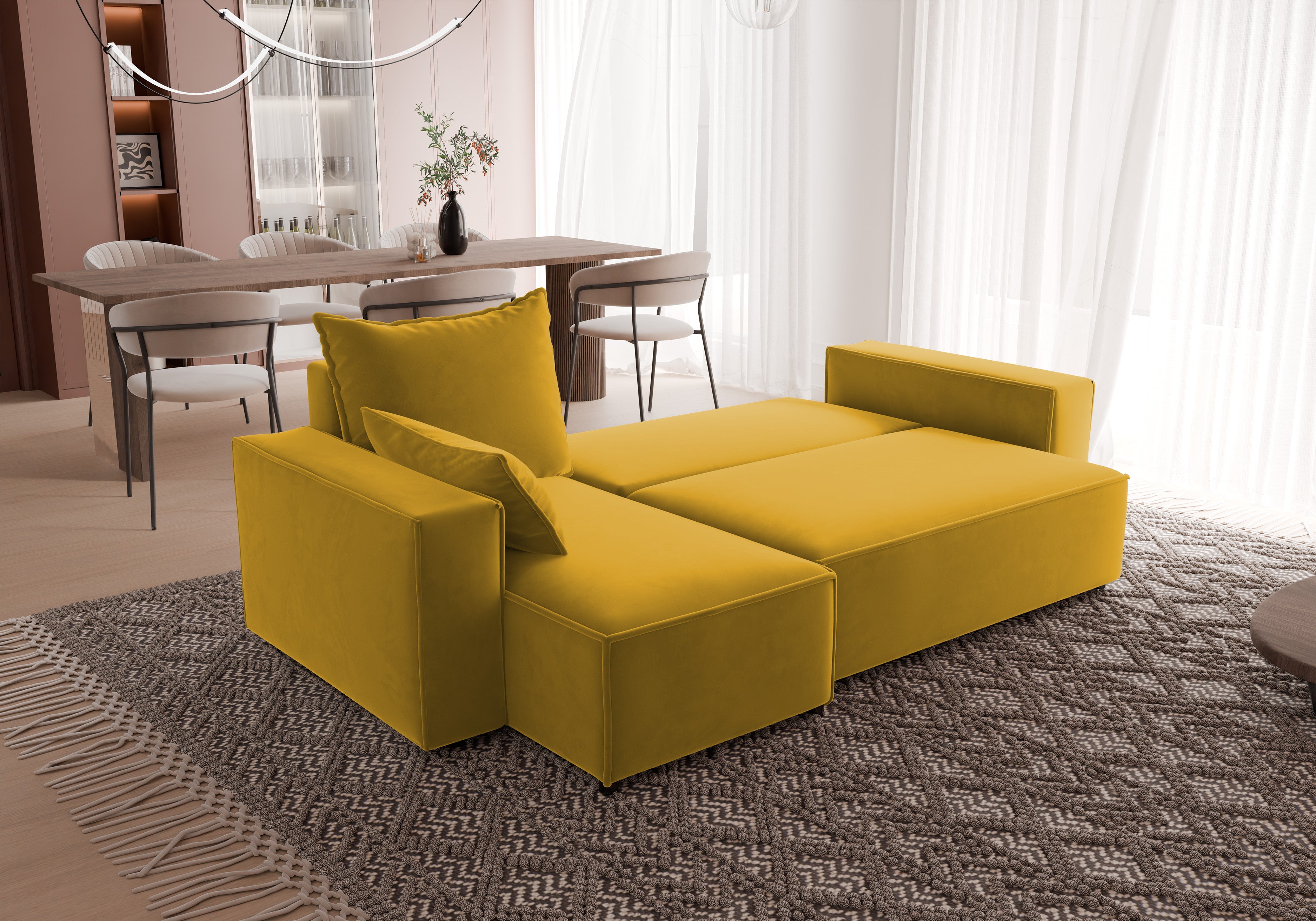 Ecksofa mit Schlaffunktion Tobi Velour