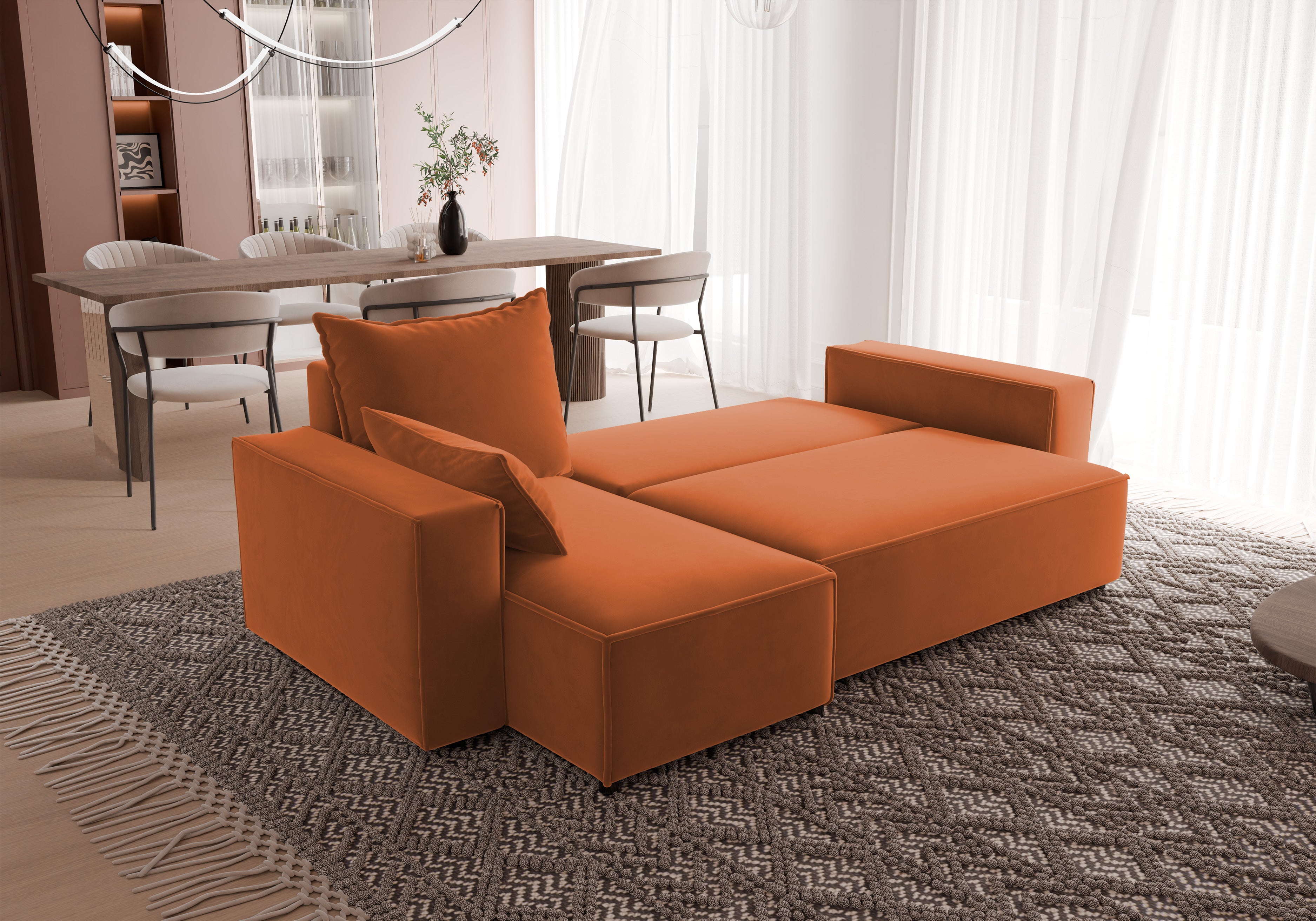 Ecksofa mit Schlaffunktion Tobi Velour