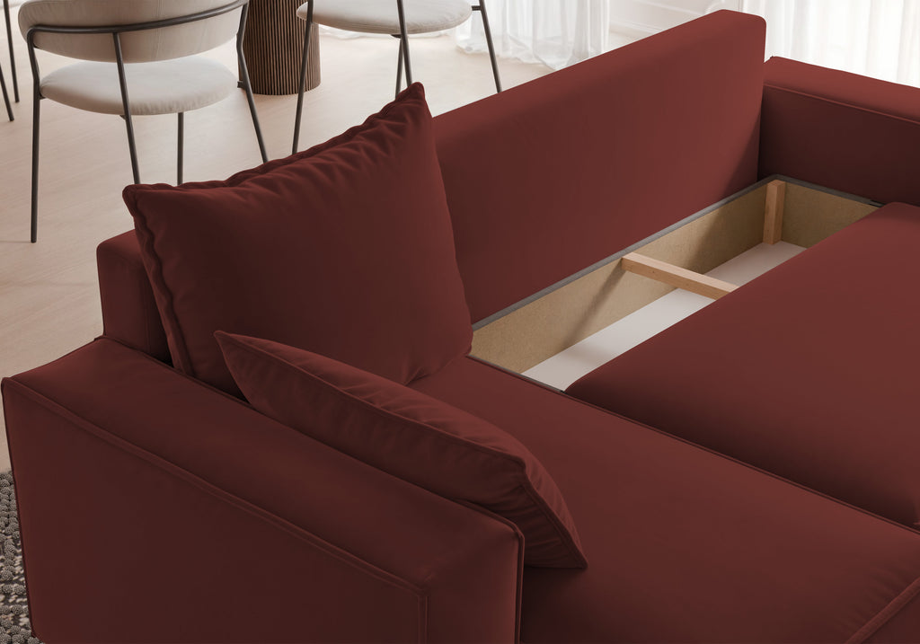 Ecksofa mit Schlaffunktion Tobi Velour