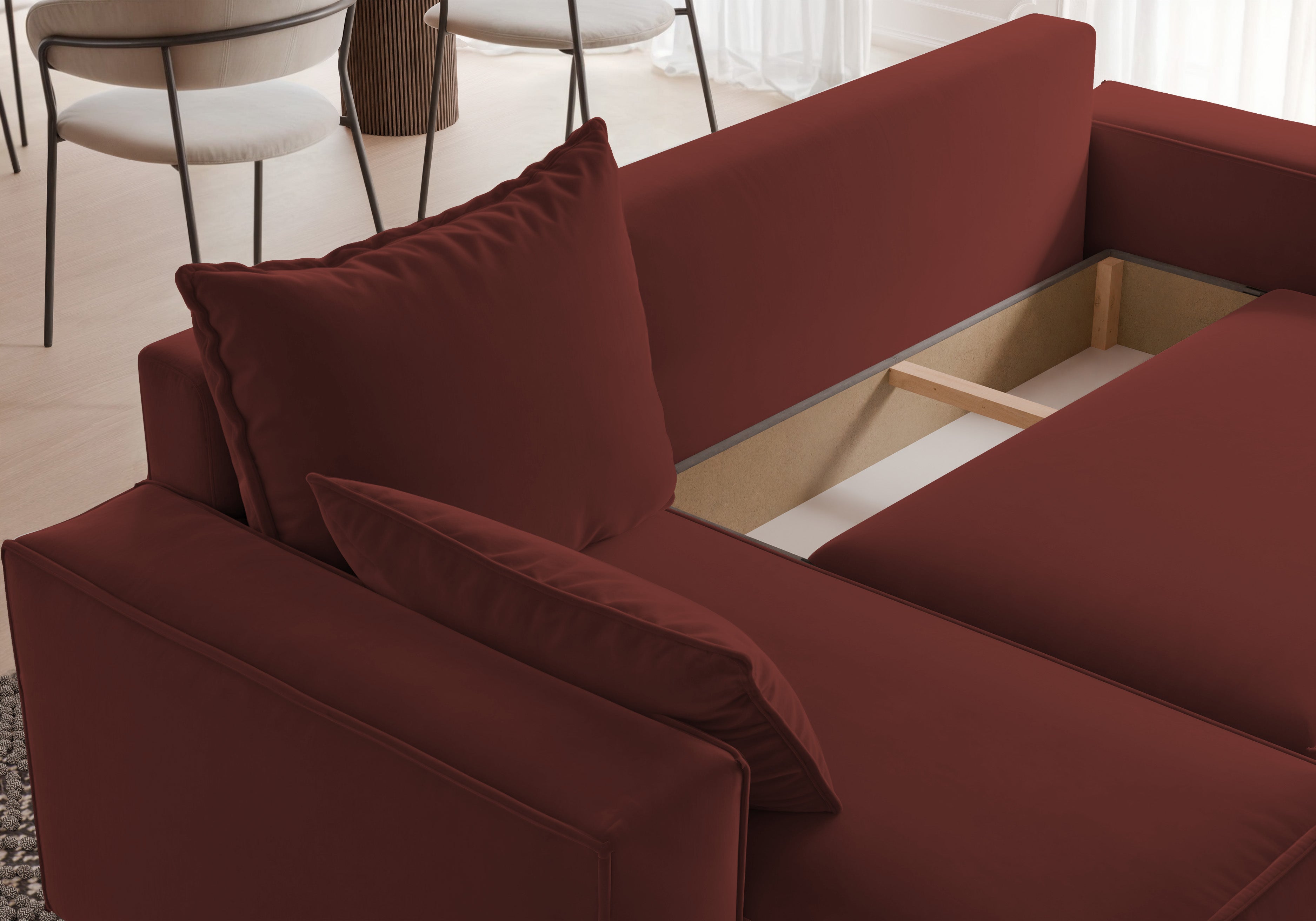 Ecksofa mit Schlaffunktion Tobi Velour