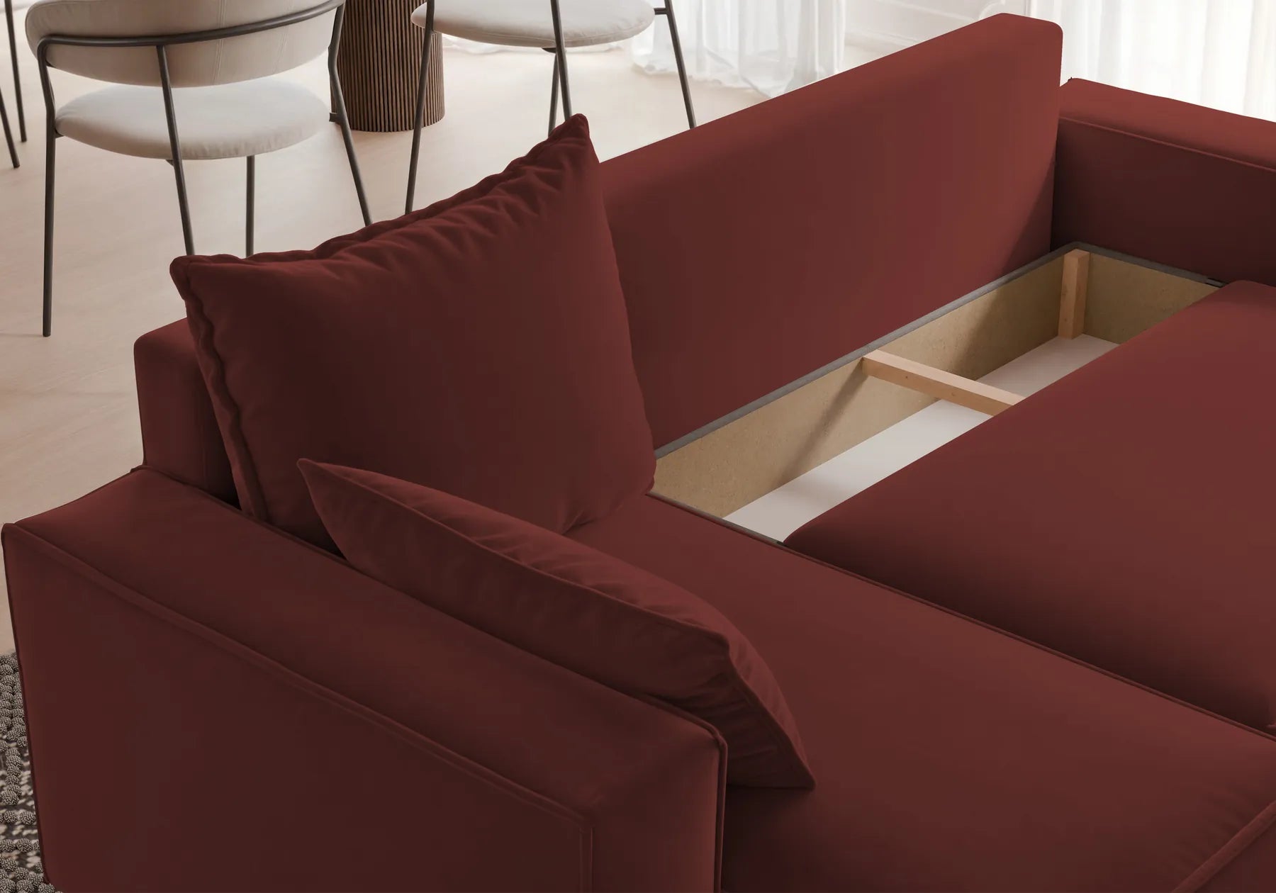 Ecksofa mit Schlaffunktion Tobi Velour