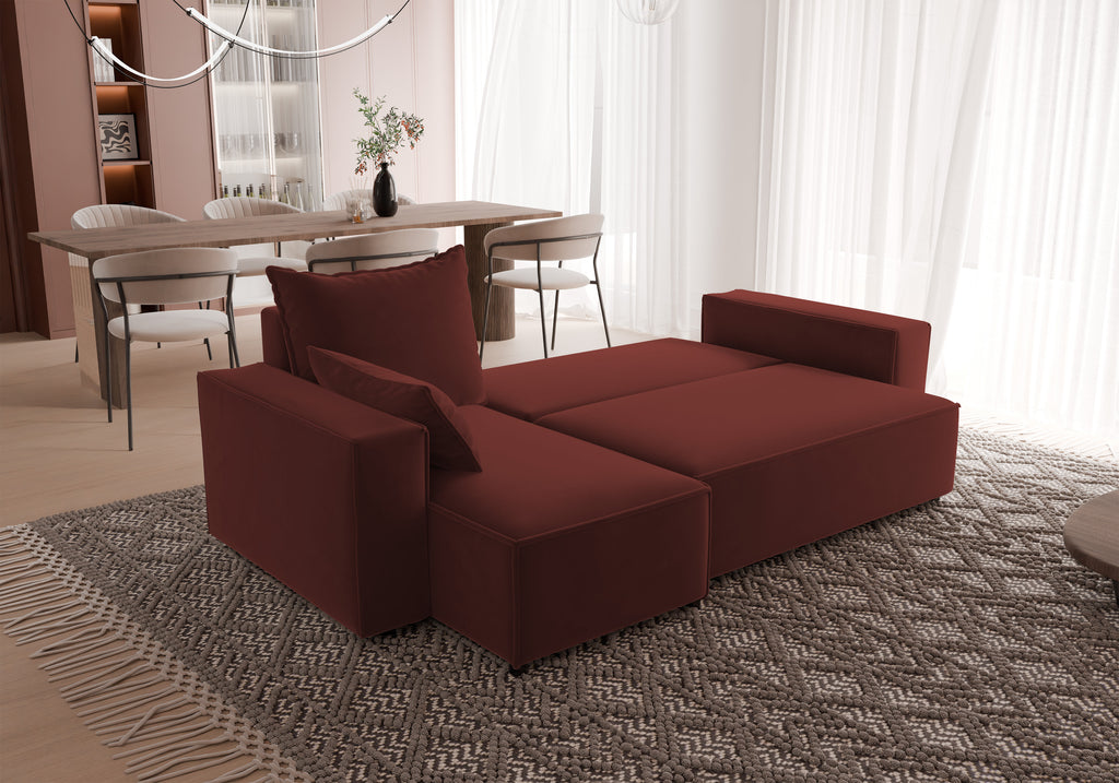 Ecksofa mit Schlaffunktion Tobi Velour