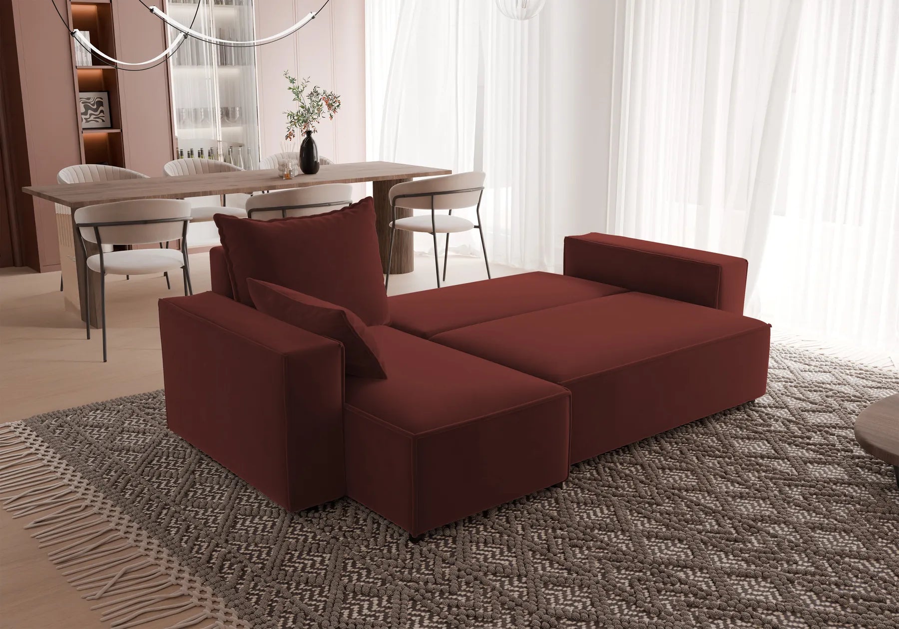 Ecksofa mit Schlaffunktion Tobi Velour