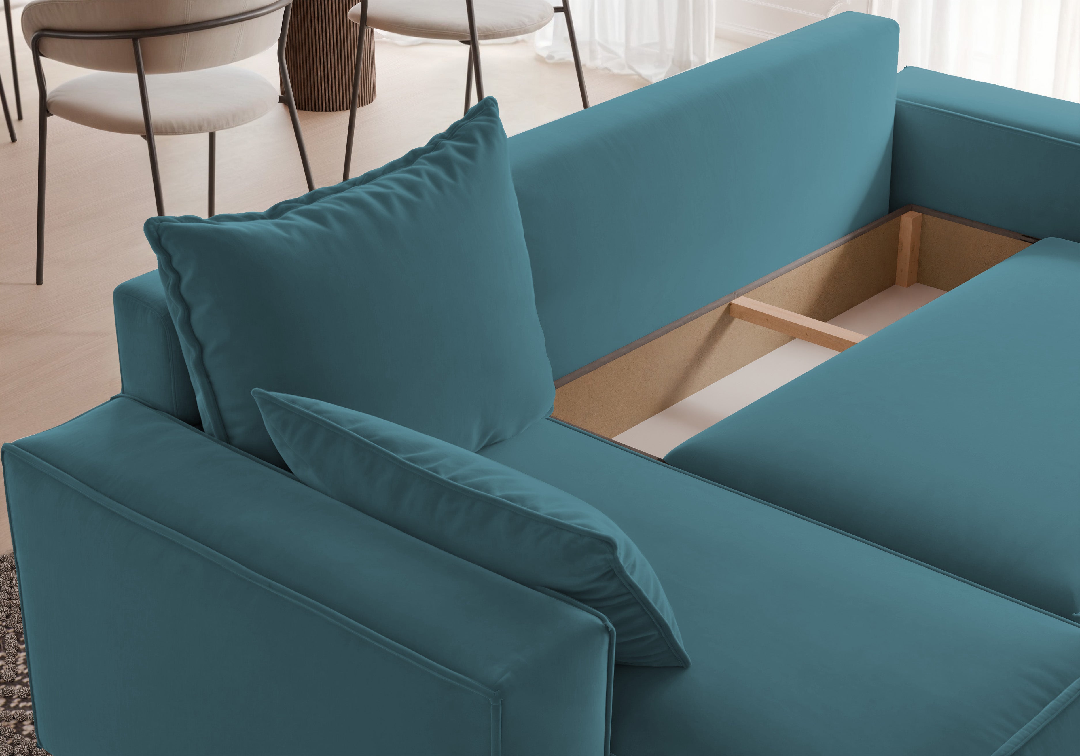 Ecksofa mit Schlaffunktion Tobi Velour