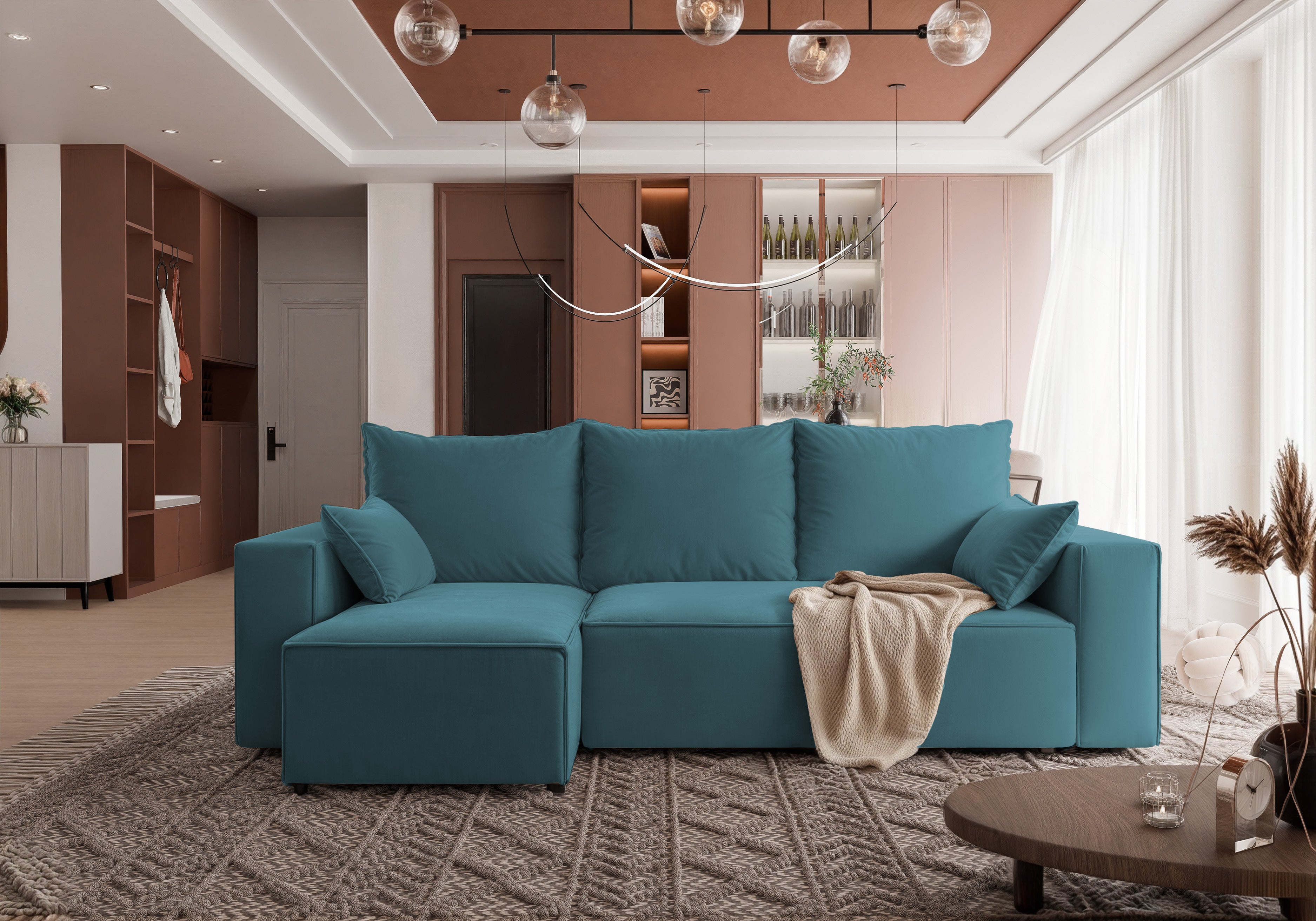 Ecksofa mit Schlaffunktion Tobi Velour