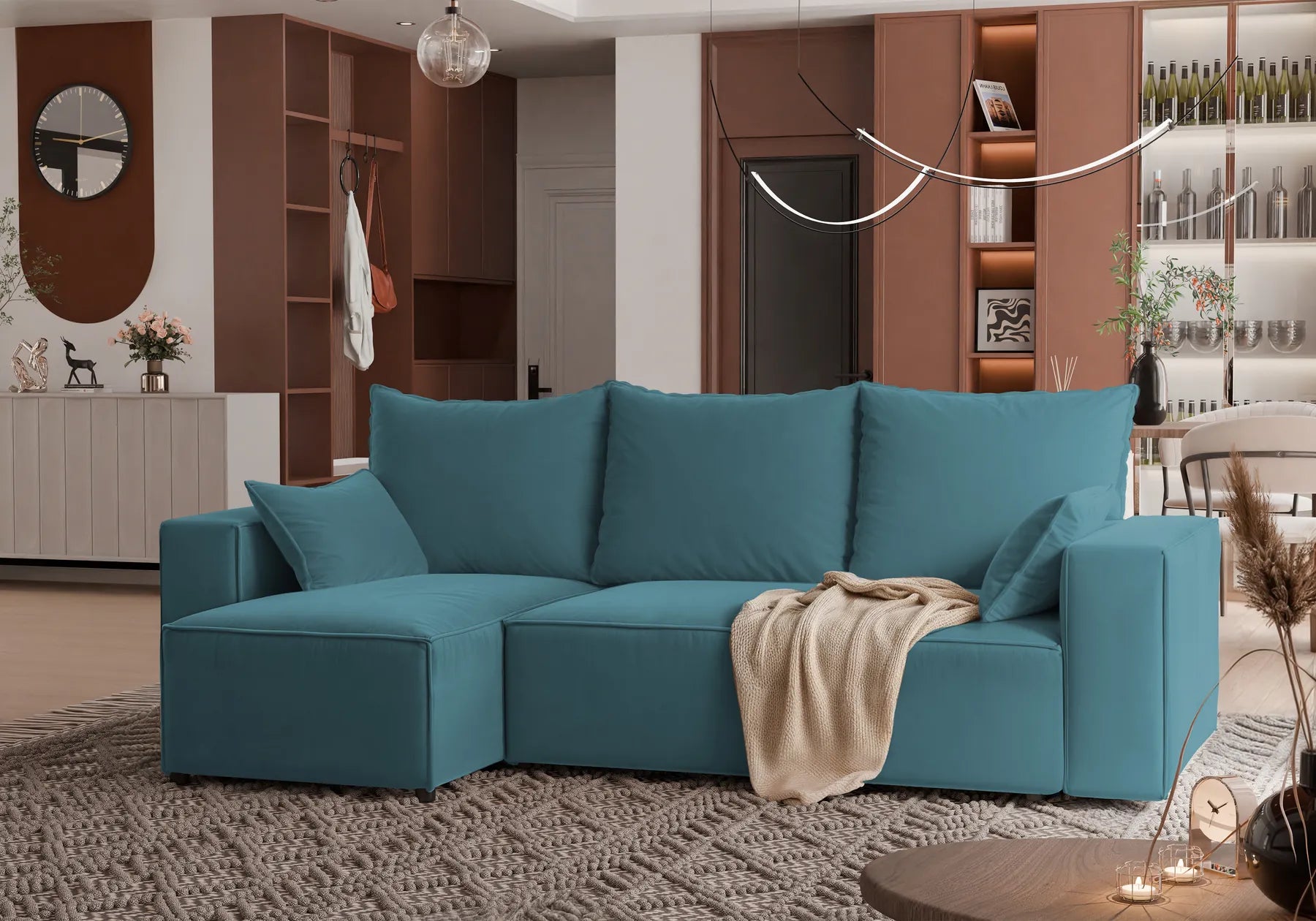Ecksofa mit Schlaffunktion Tobi Velour