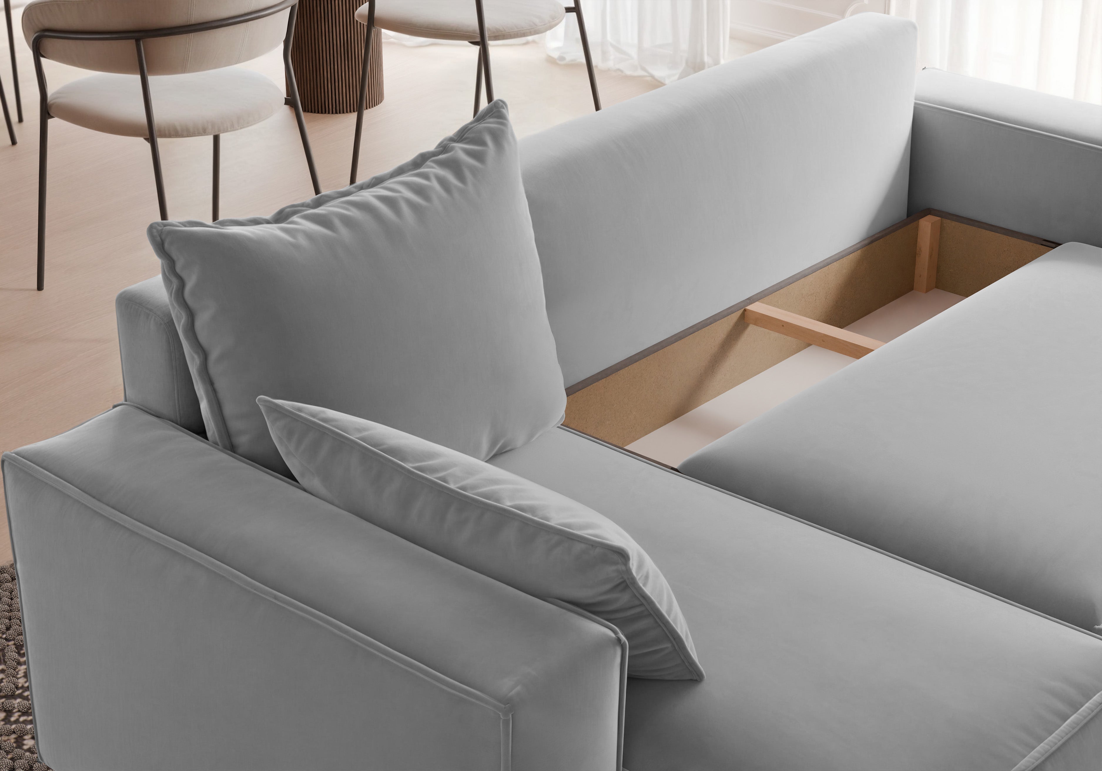 Ecksofa mit Schlaffunktion Tobi Velour