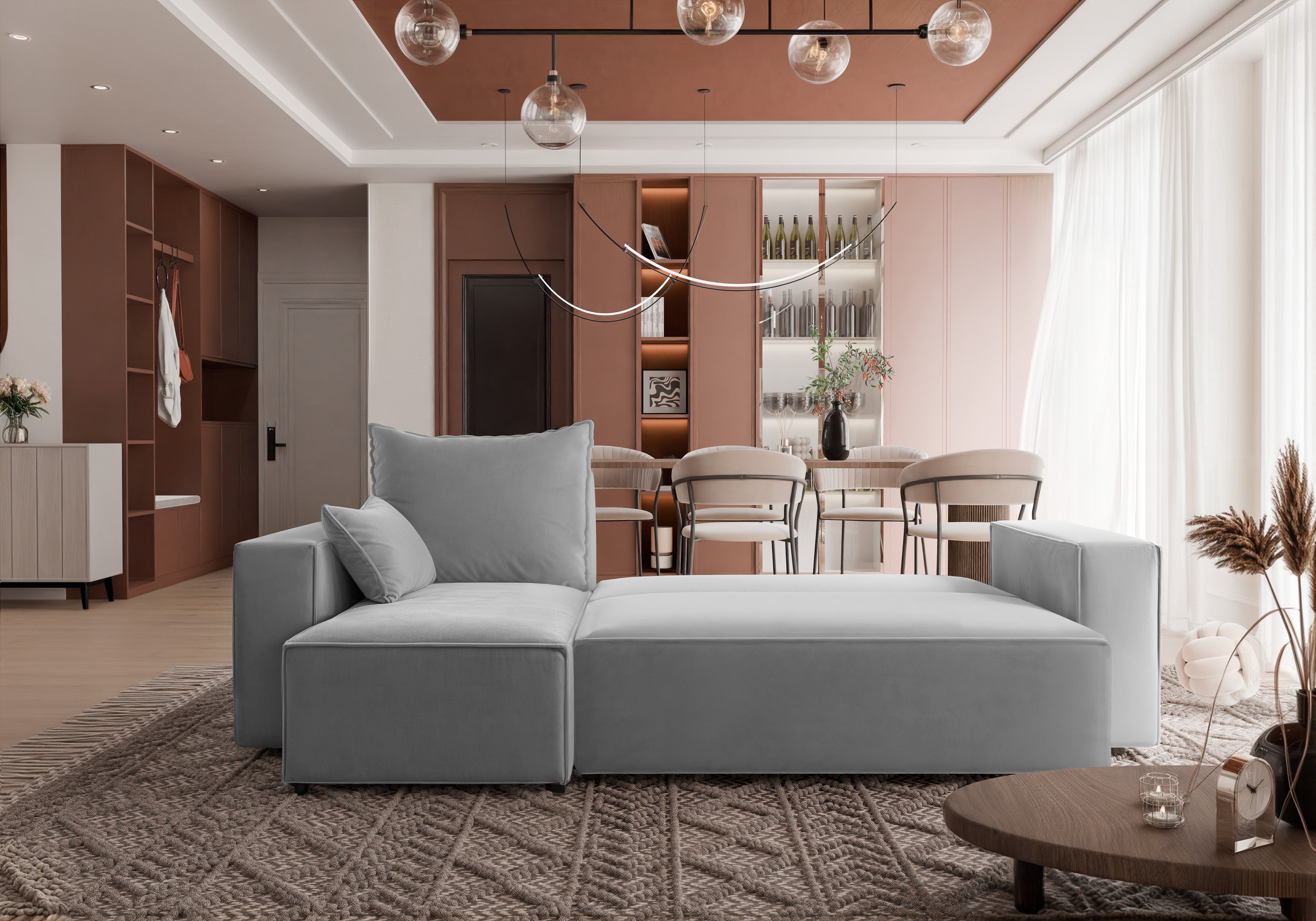 Ecksofa mit Schlaffunktion Tobi Velour