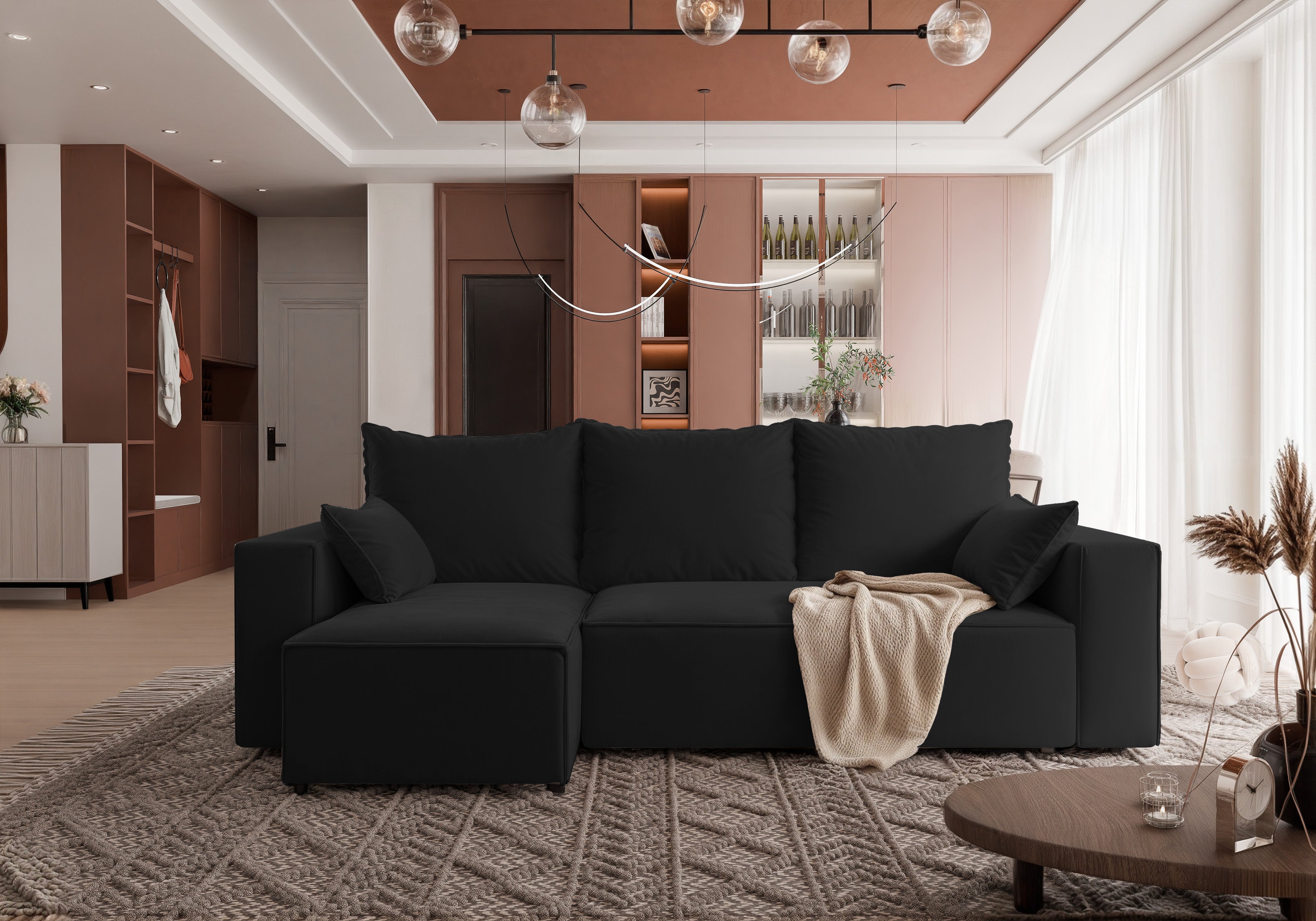 Ecksofa mit Schlaffunktion Tobi Velour