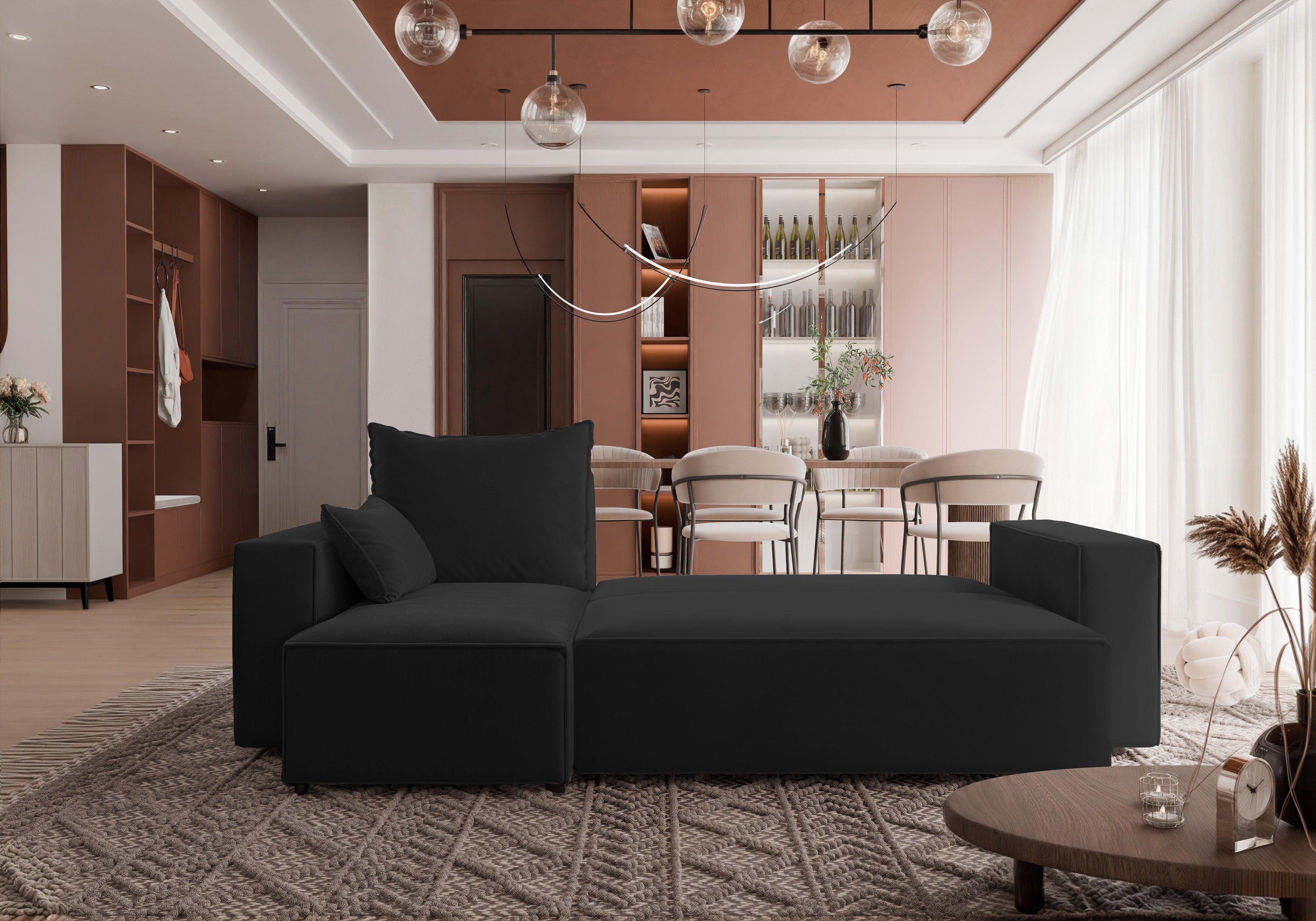 Ecksofa mit Schlaffunktion Tobi Velour