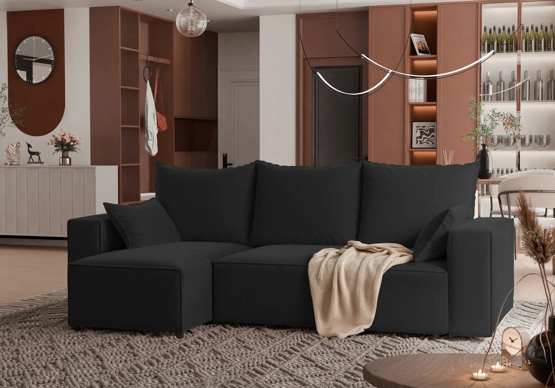 Ecksofa mit Schlaffunktion Tobi Velour
