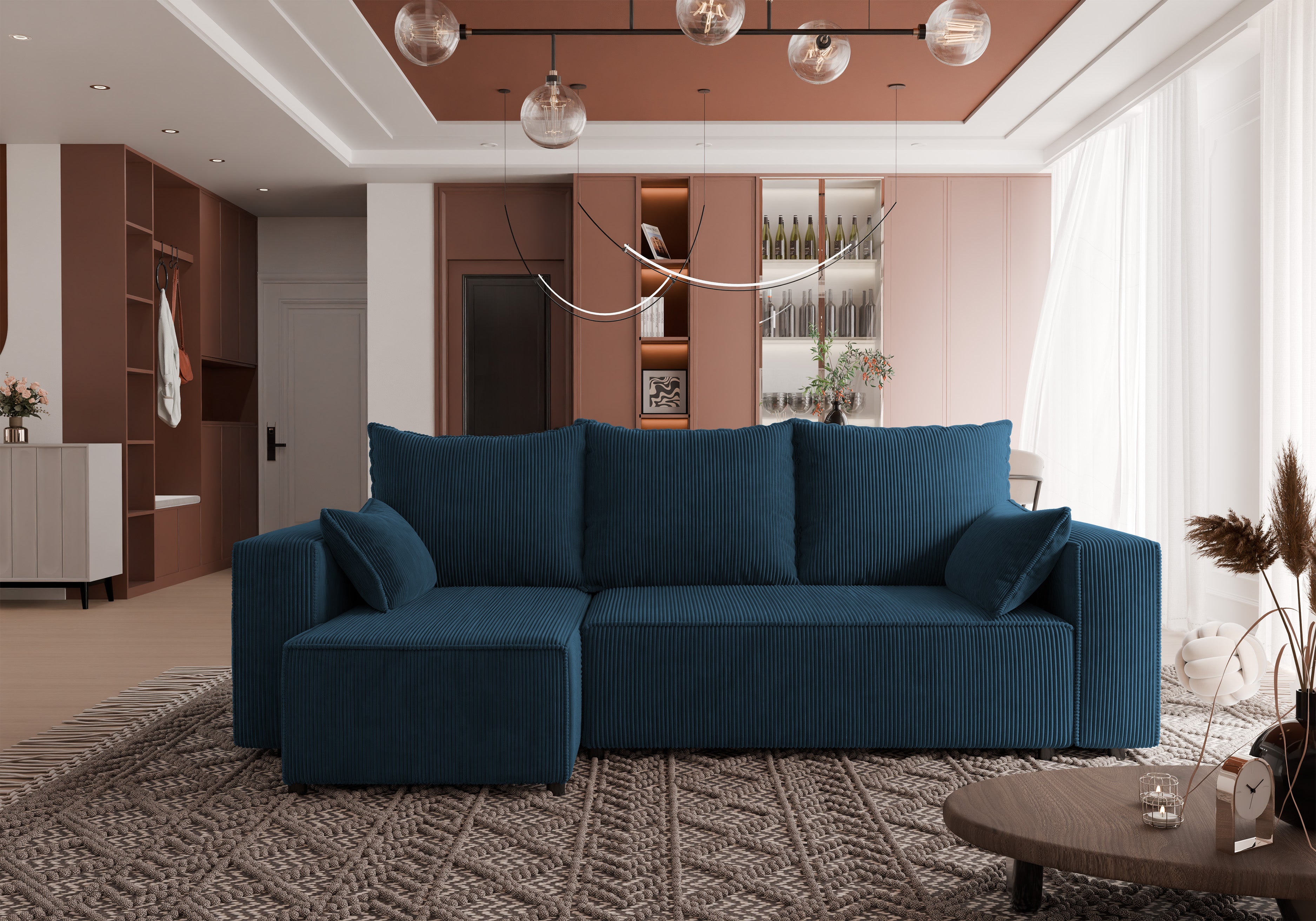 Ecksofa mit Schlaffunktion Tobi Cord Poso