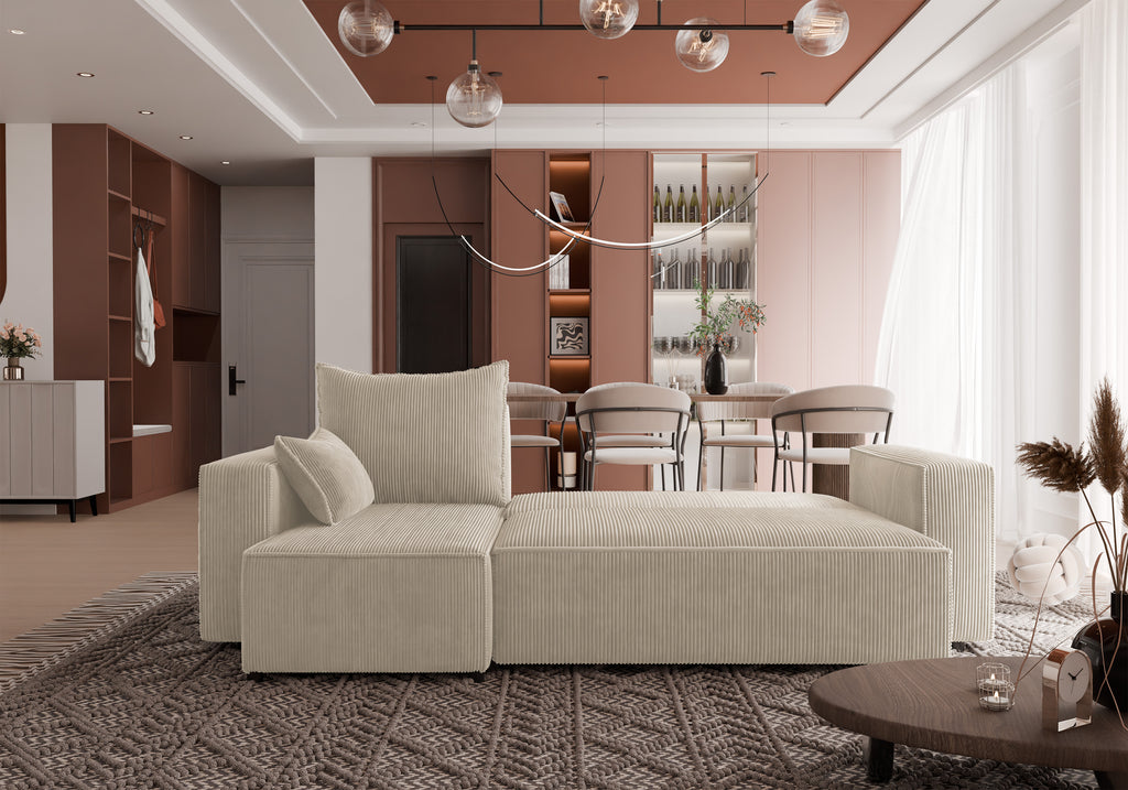 Ecksofa mit Schlaffunktion Tobi Cord Poso