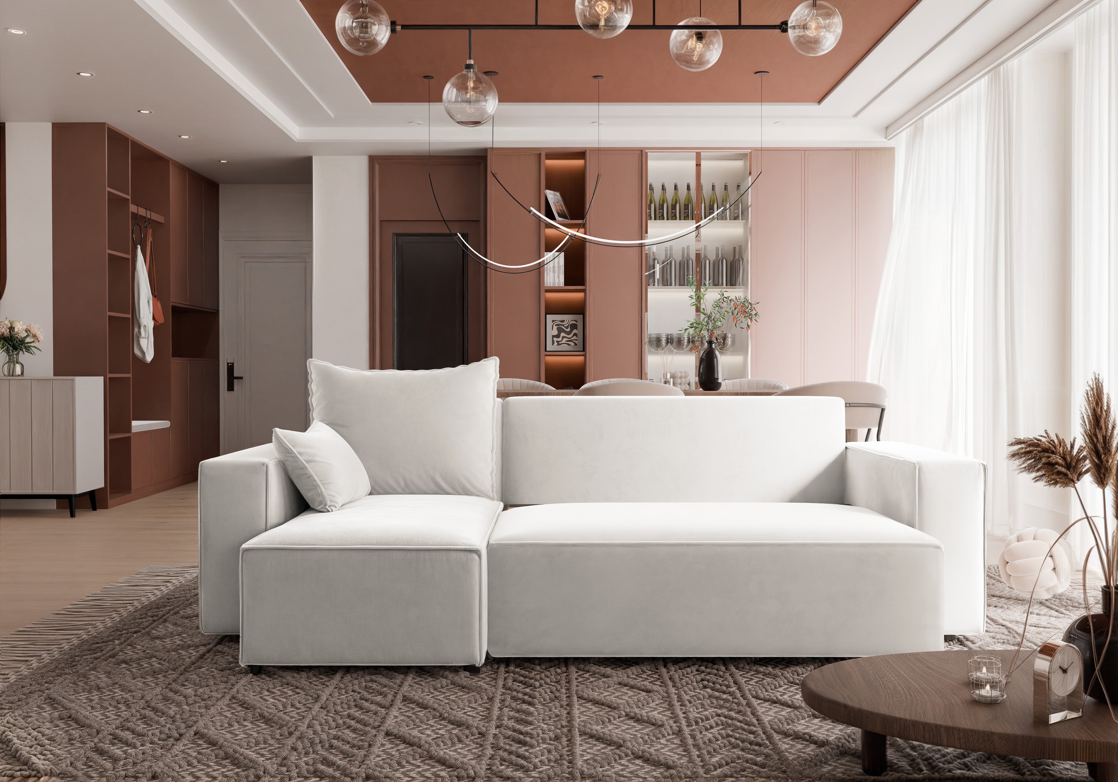 Ecksofa mit Schlaffunktion Tobi Velour