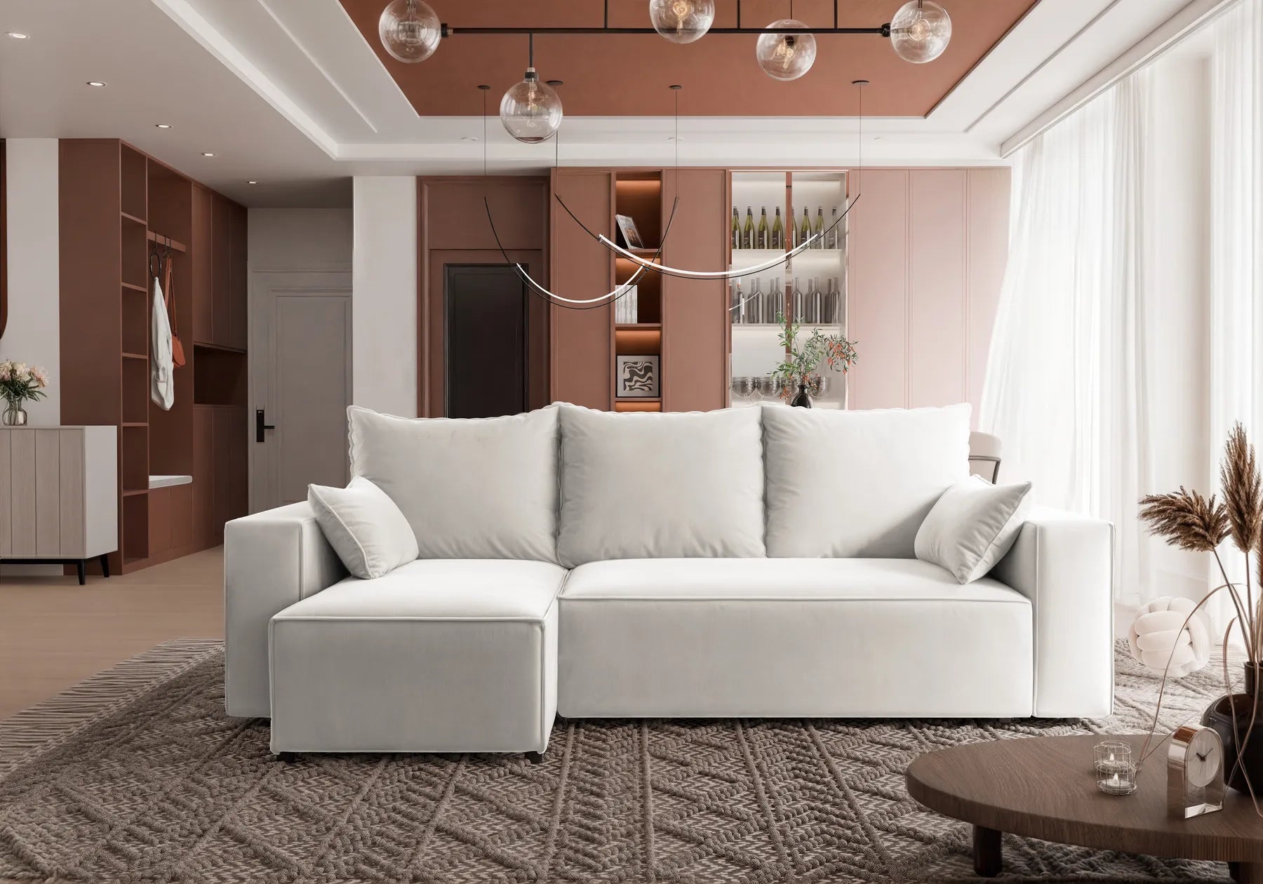 Ecksofa mit Schlaffunktion Tobi Velour