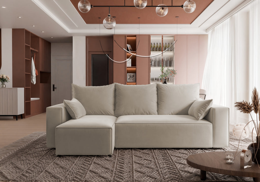 Ecksofa mit Schlaffunktion Tobi Velour