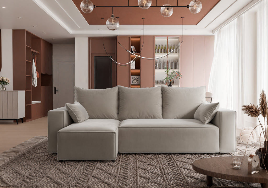 Ecksofa mit Schlaffunktion Tobi Velour