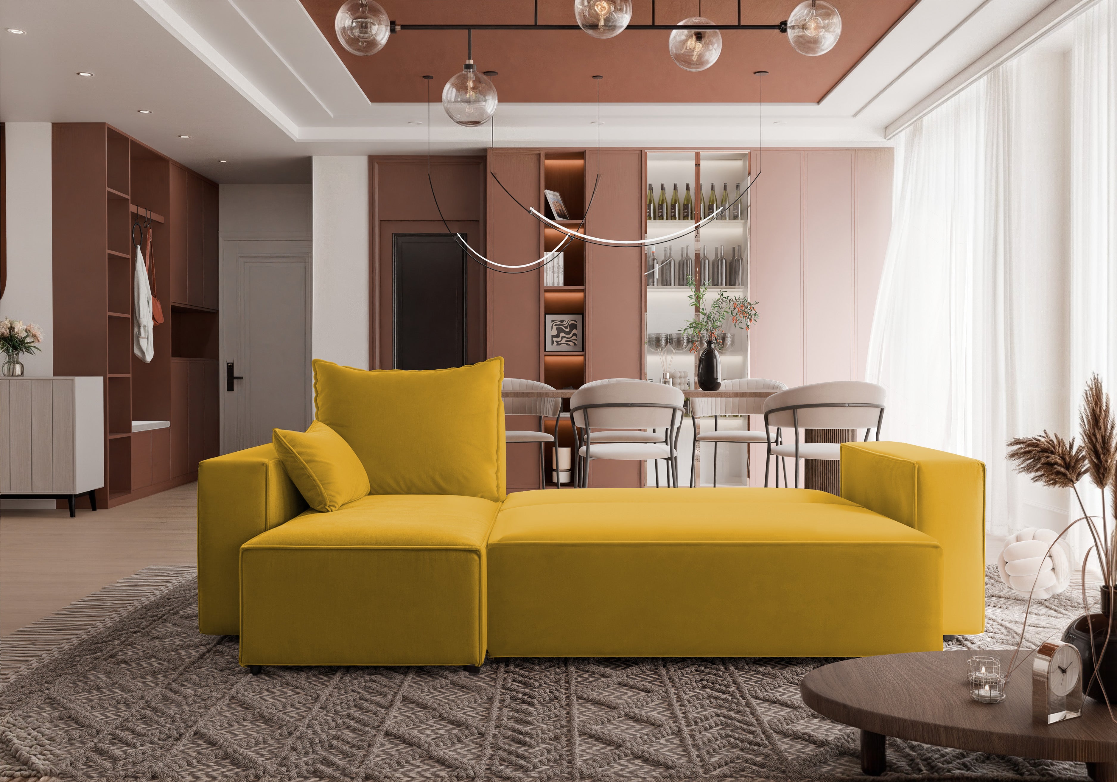 Ecksofa mit Schlaffunktion Tobi Velour