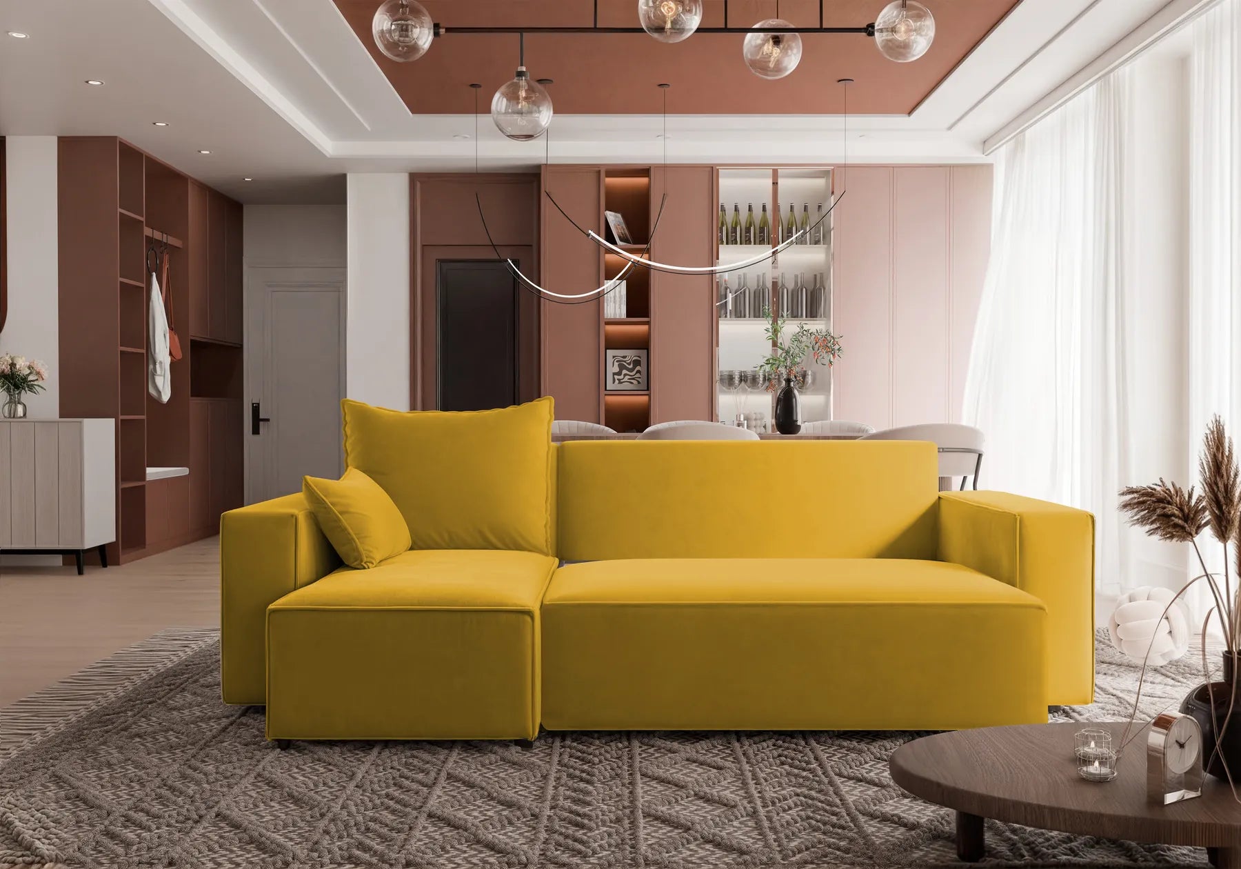 Ecksofa mit Schlaffunktion Tobi Velour