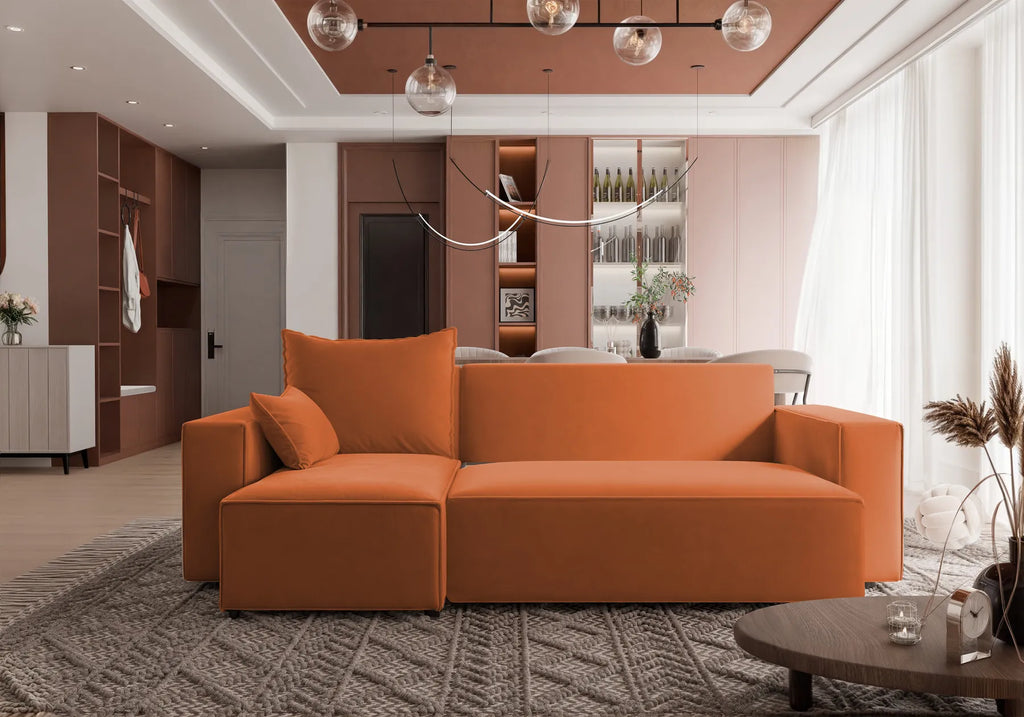 Ecksofa mit Schlaffunktion Tobi Velour