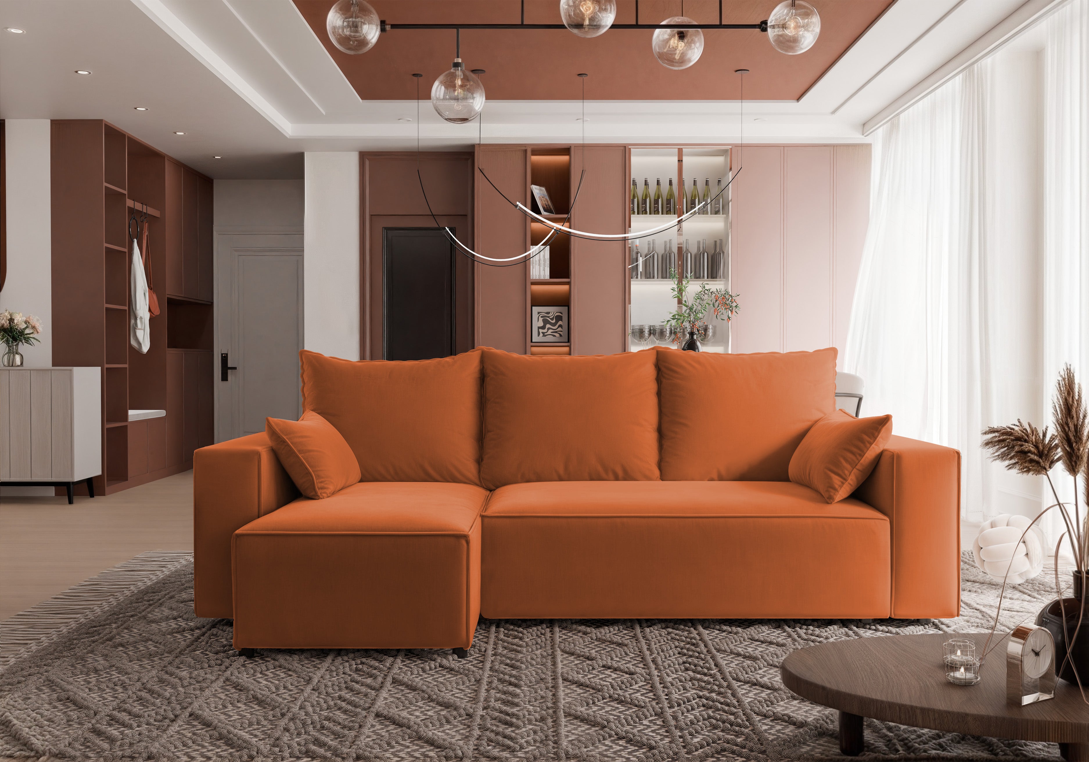 Ecksofa mit Schlaffunktion Tobi Velour