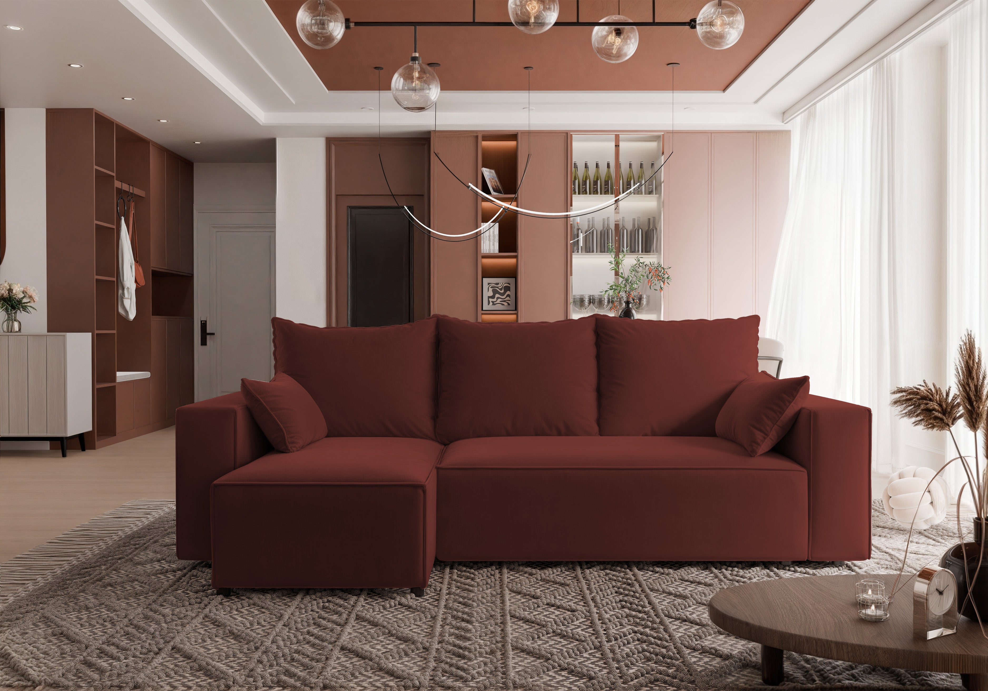 Ecksofa mit Schlaffunktion Tobi Velour