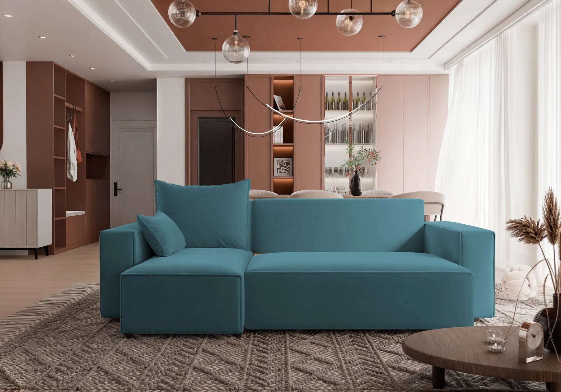 Ecksofa mit Schlaffunktion Tobi Velour