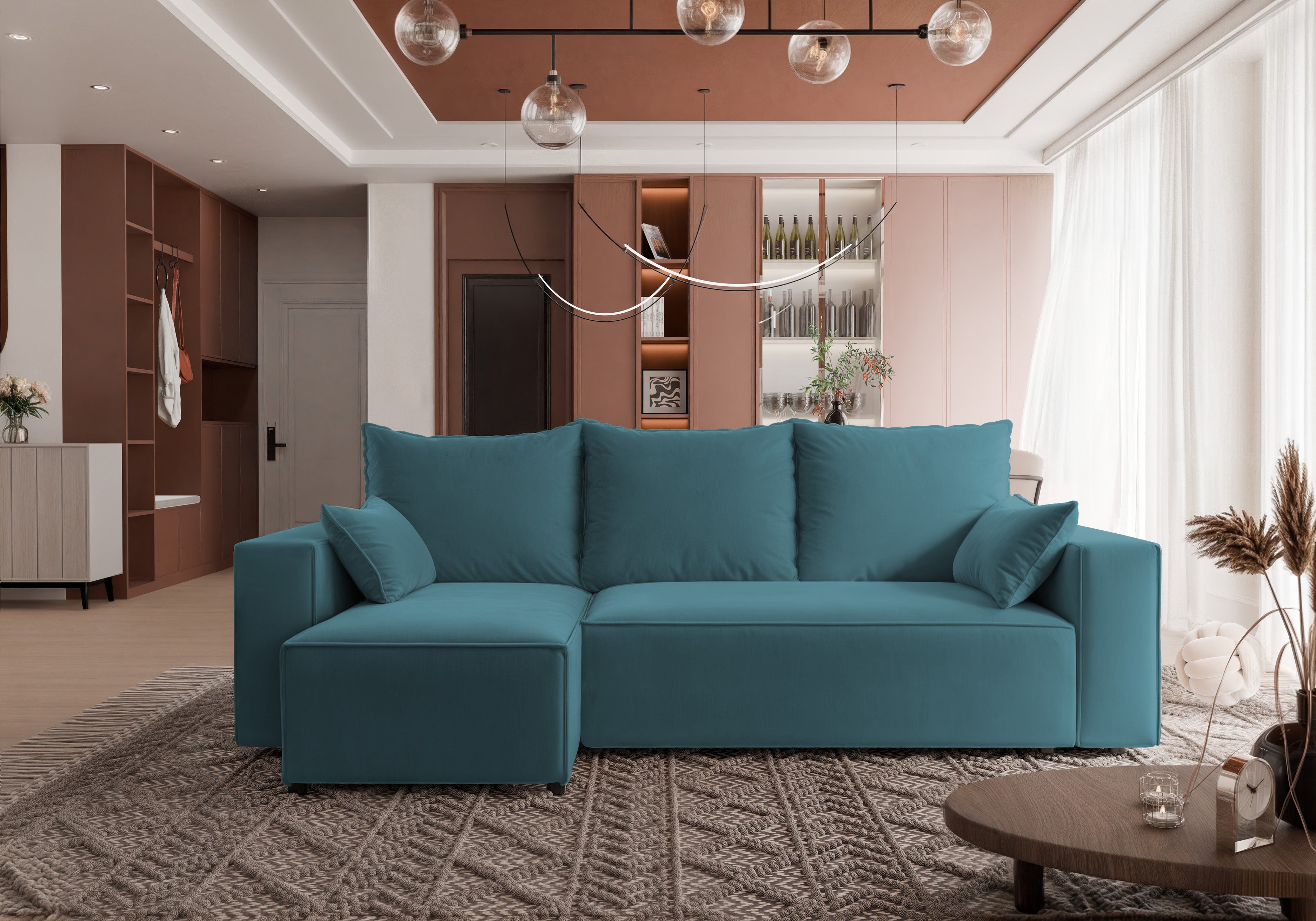 Ecksofa mit Schlaffunktion Tobi Velour