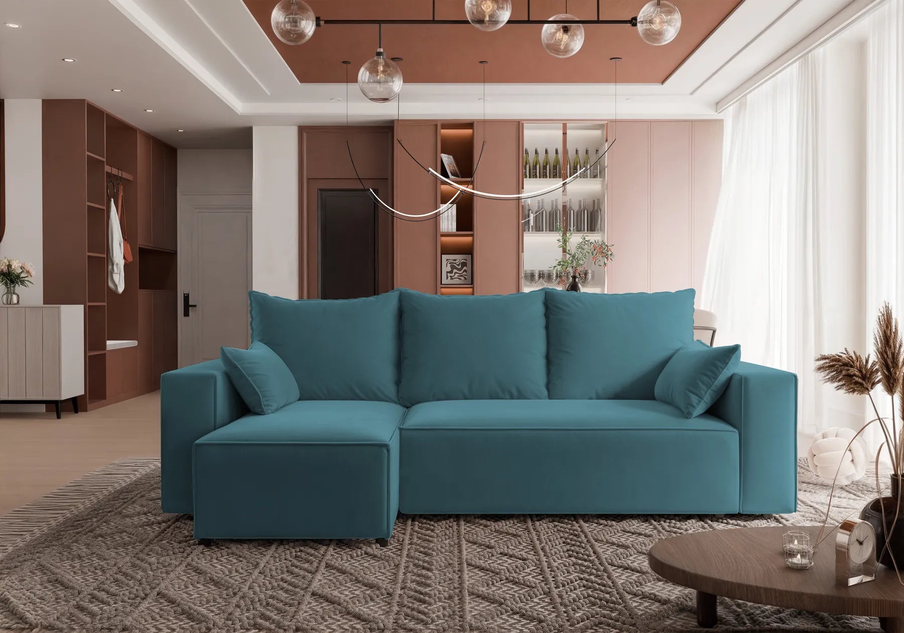 Ecksofa mit Schlaffunktion Tobi Velour