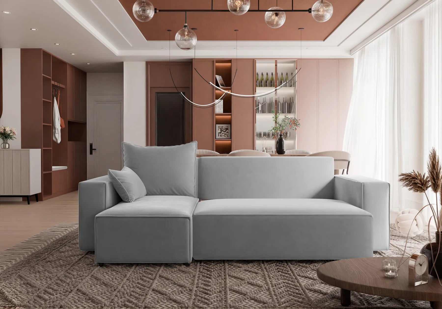 Ecksofa mit Schlaffunktion Tobi Velour